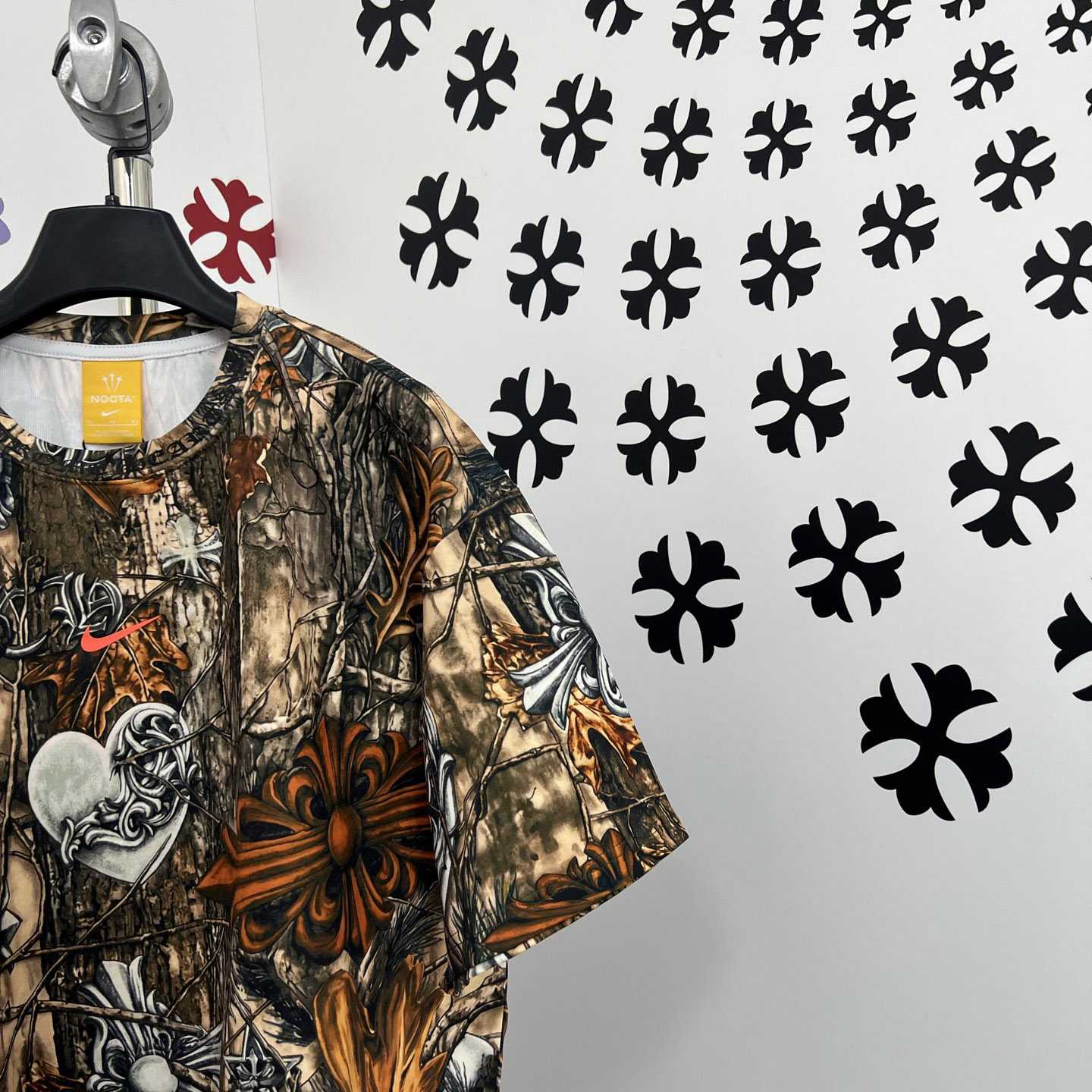 Chrome Hearts X Nike NOCTA Camouflage Horseshoe Logo T-Shirt - DopestKickz