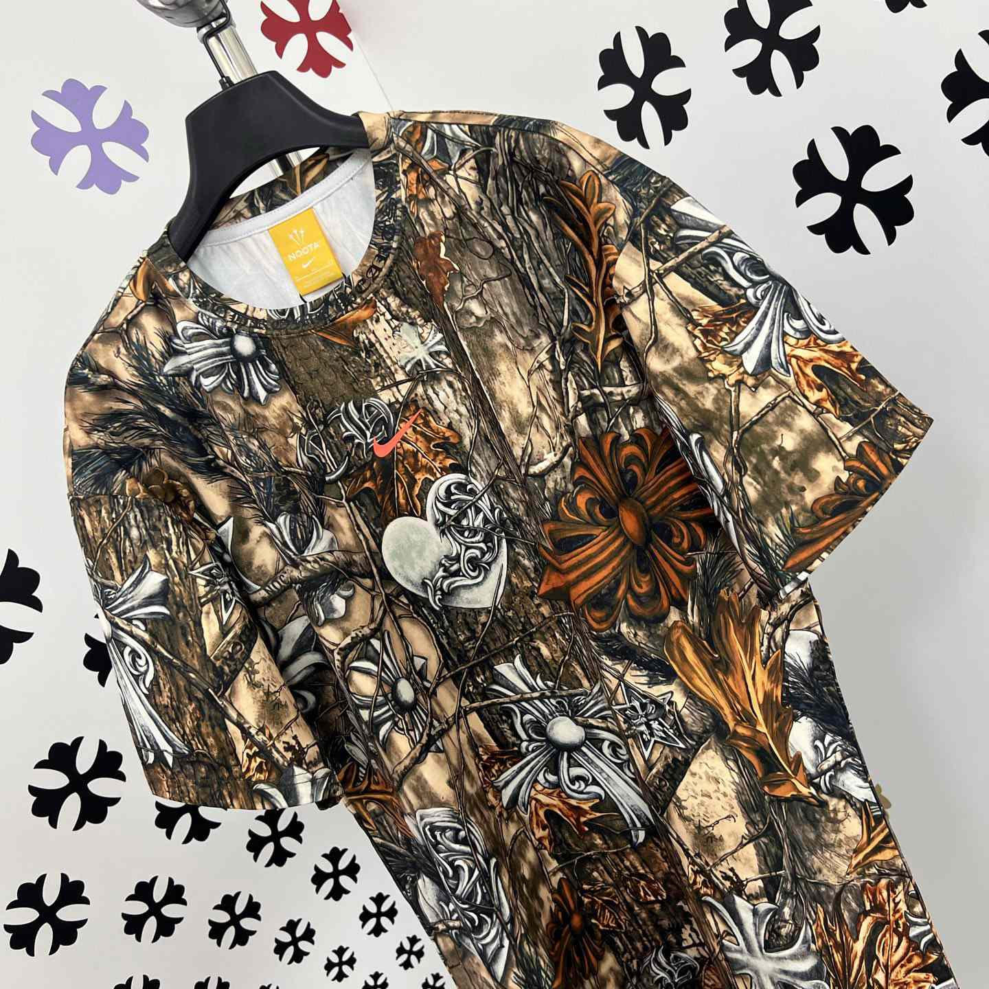 Chrome Hearts X Nike NOCTA Camouflage Horseshoe Logo T-Shirt - DopestKickz