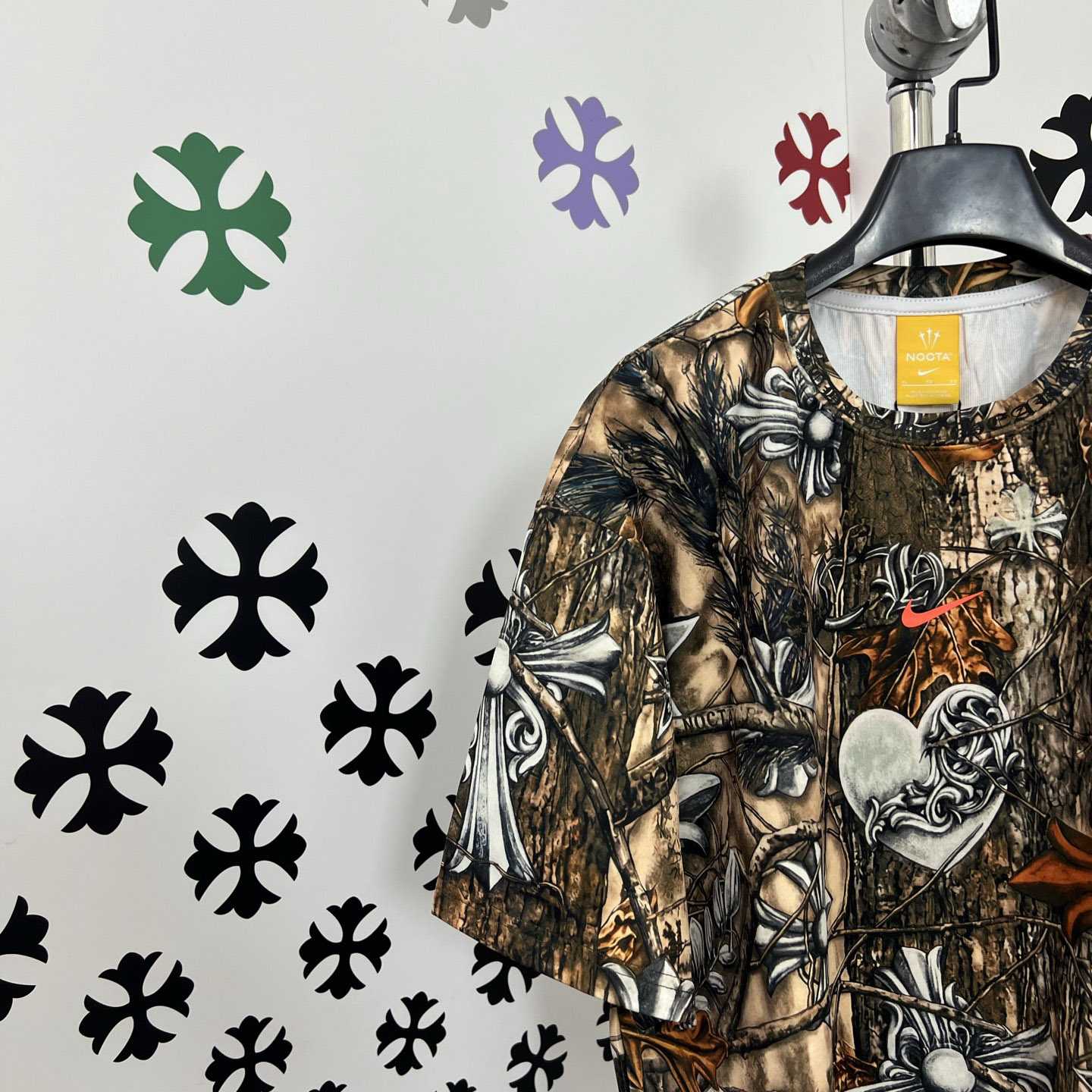 Chrome Hearts X Nike NOCTA Camouflage Horseshoe Logo T-Shirt - DopestKickz