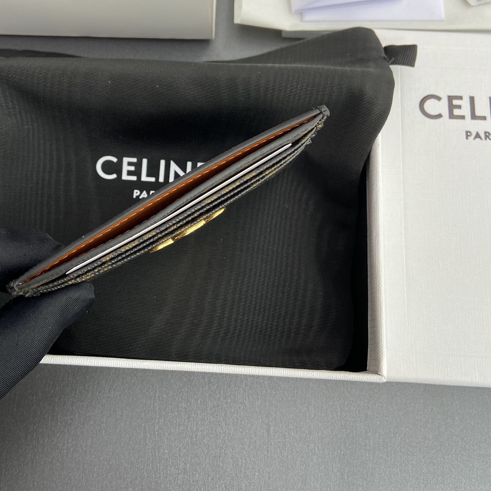 Celine Card Holder Triomphe In Triomphe Canvas - DopestKickz
