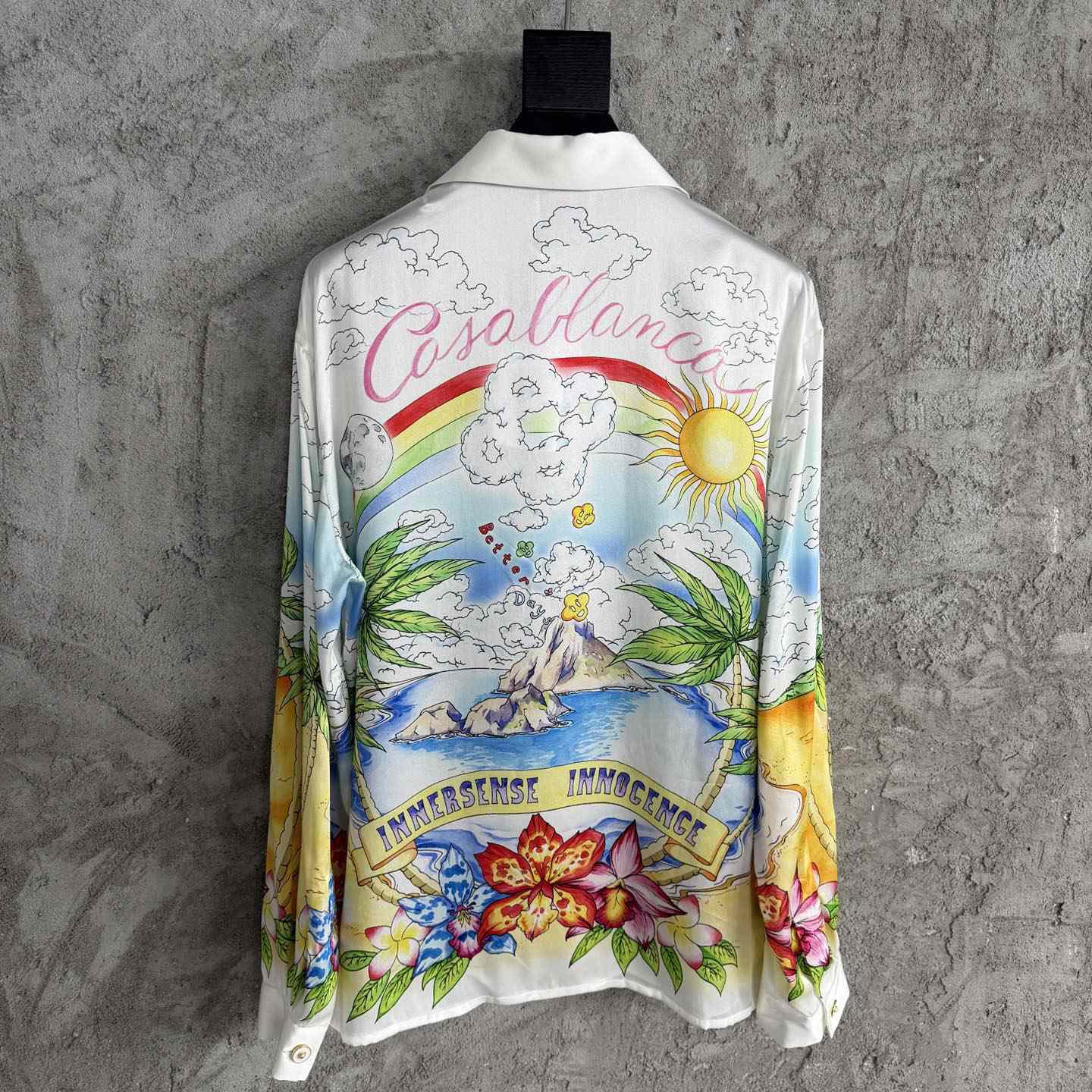 Casablanca Better Days Long Sleeve Silk Shirt  - DopestKickz