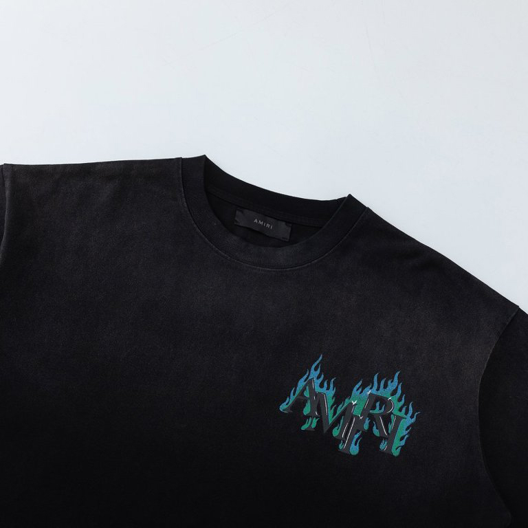 Amiri Flames Printed Cotton T-shirt - DopestKickz