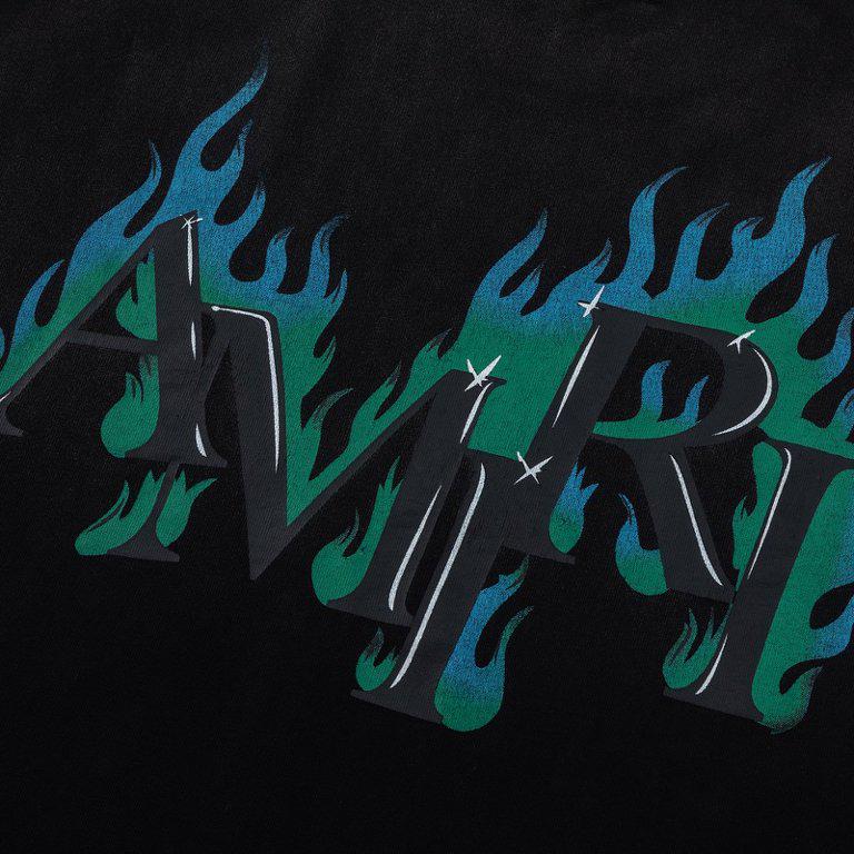 Amiri Flames Printed Cotton T-shirt - DopestKickz