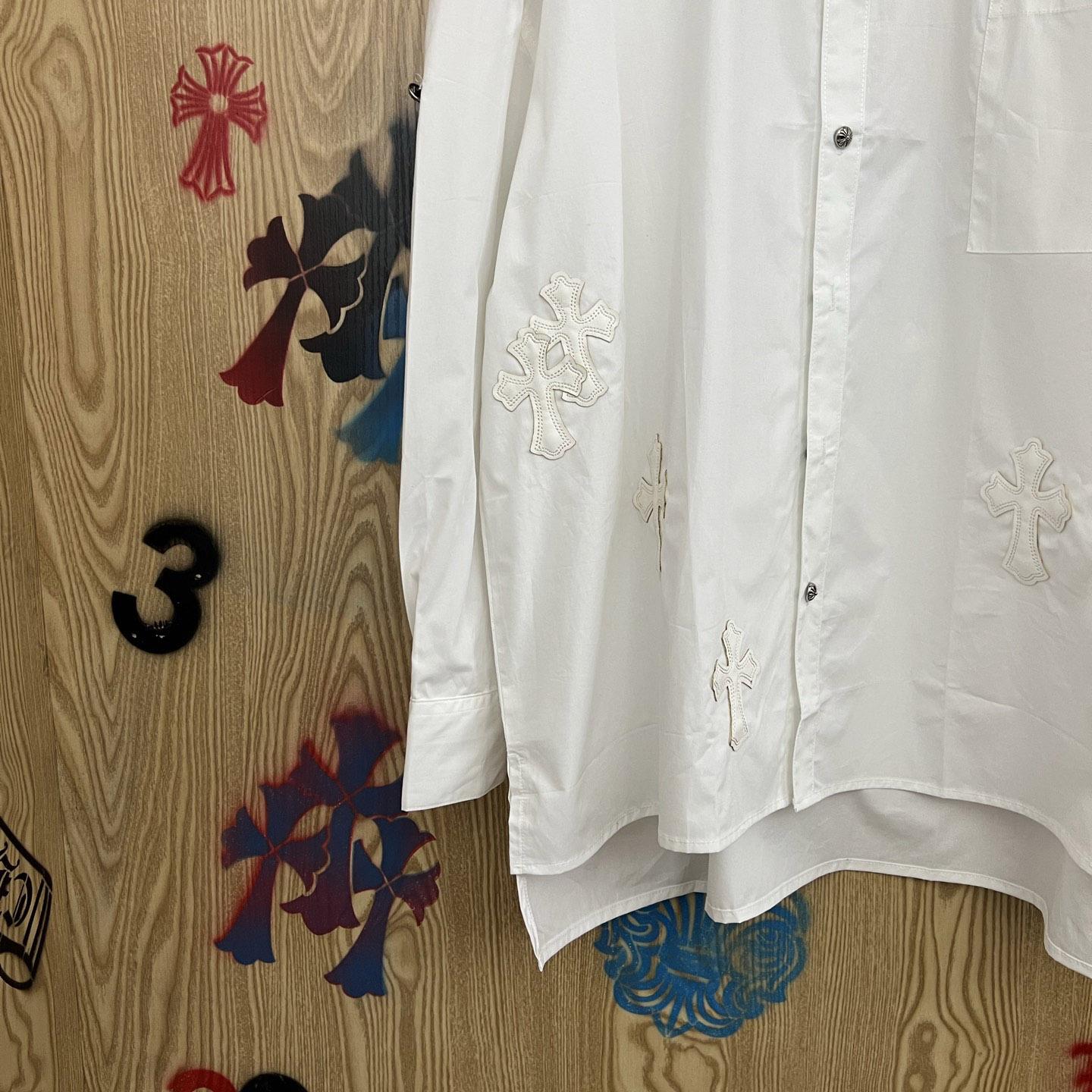 Chrome Hearts  Oversized Cross Patch Shirt - DopestKickz