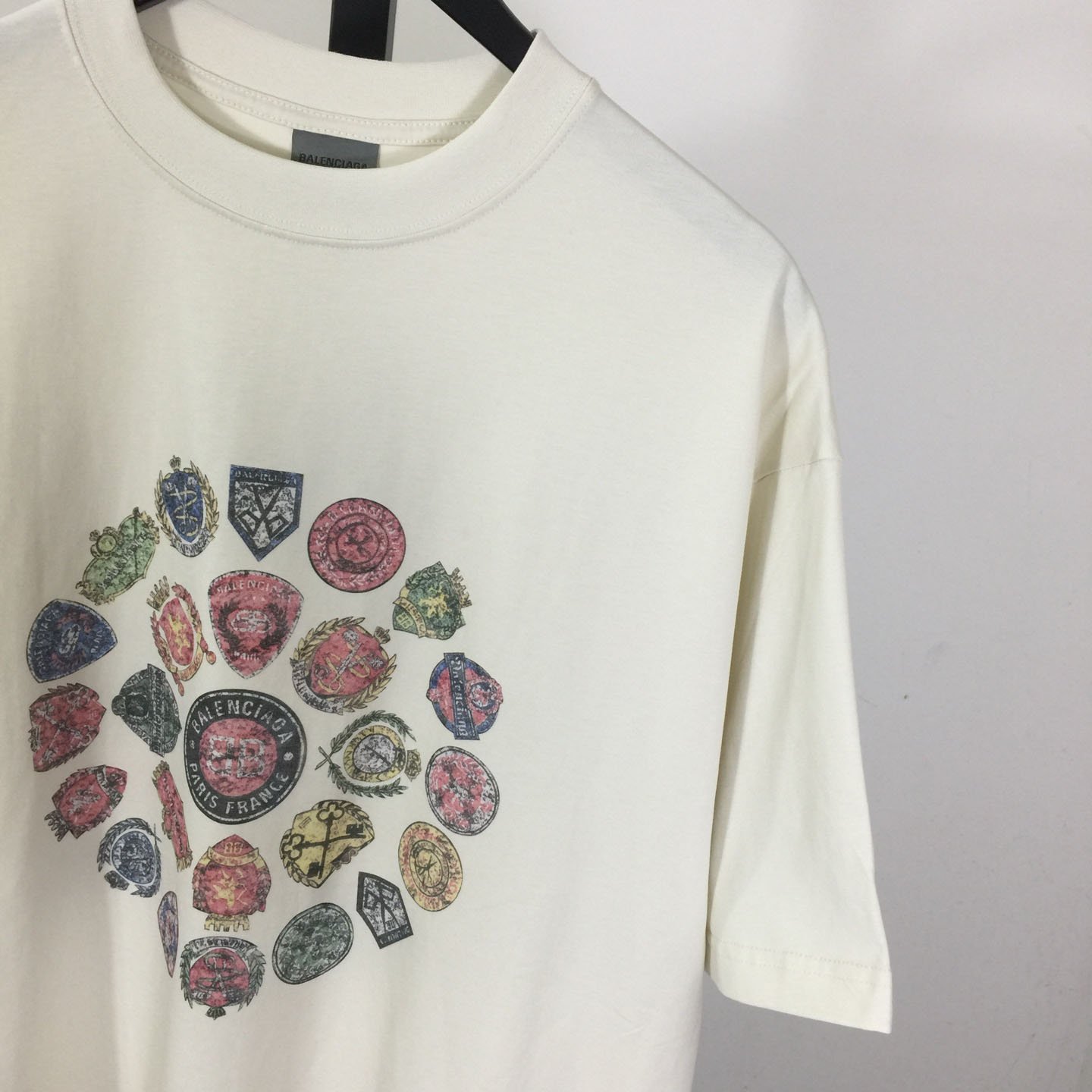 Balenciaga Medium Fit T-Shirt 'Dirty White' - DopestKickz