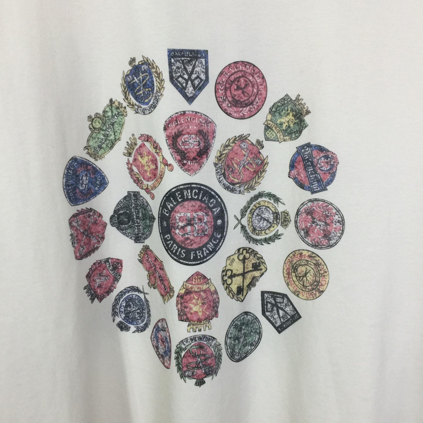 Balenciaga Medium Fit T-Shirt 'Dirty White' - DopestKickz