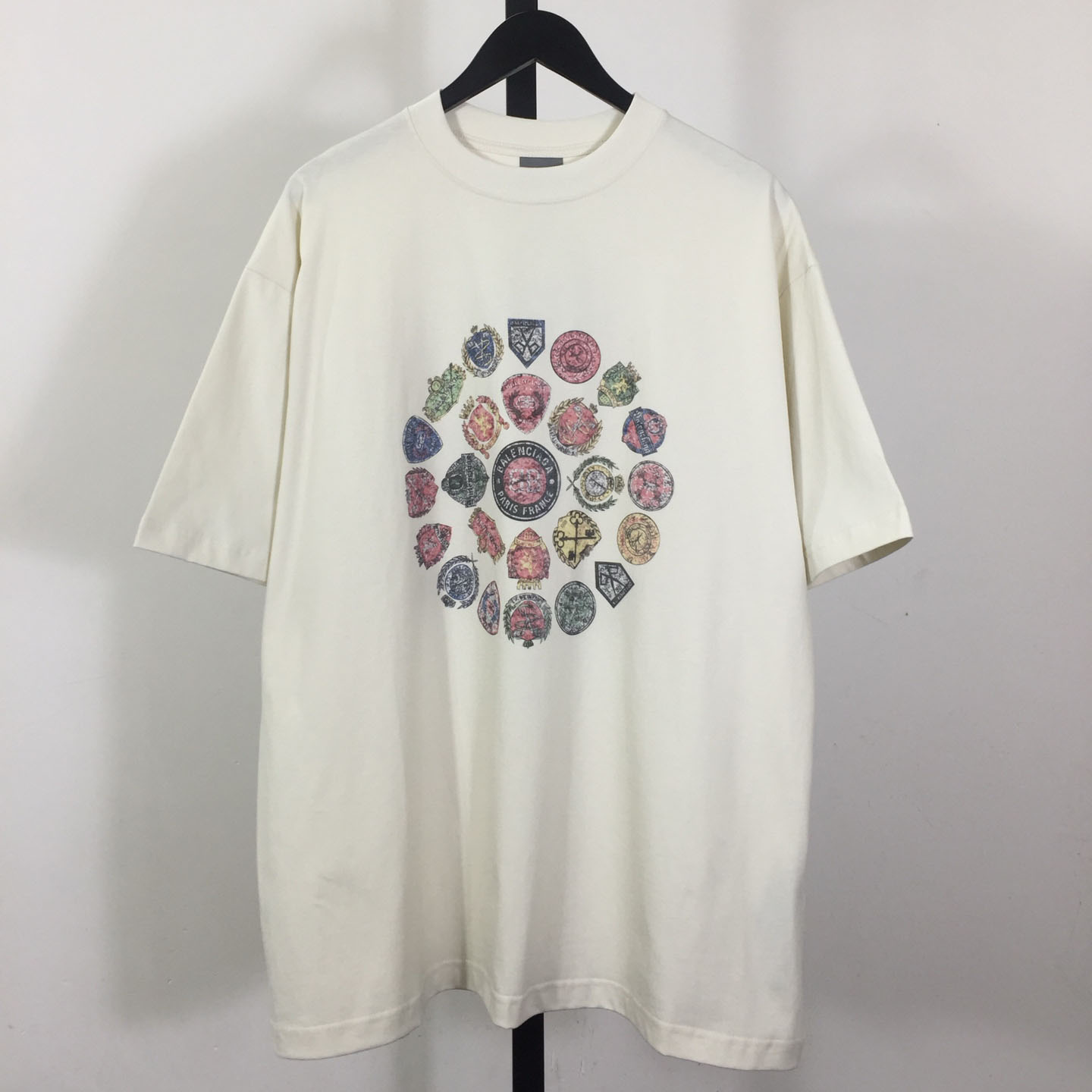 Balenciaga Medium Fit T-Shirt 'Dirty White' - DopestKickz