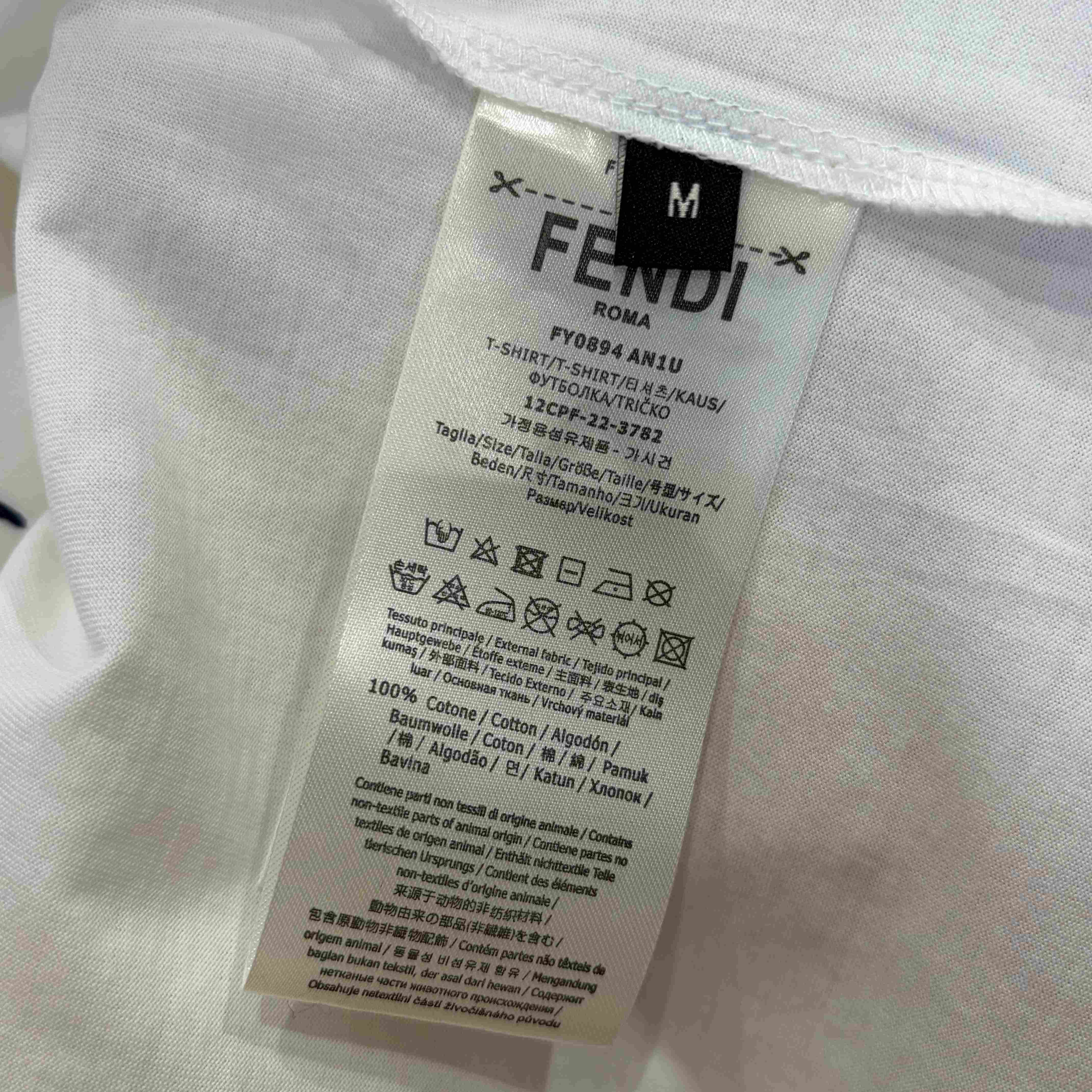 Fendi White Cotton T-shirt - DopestKickz