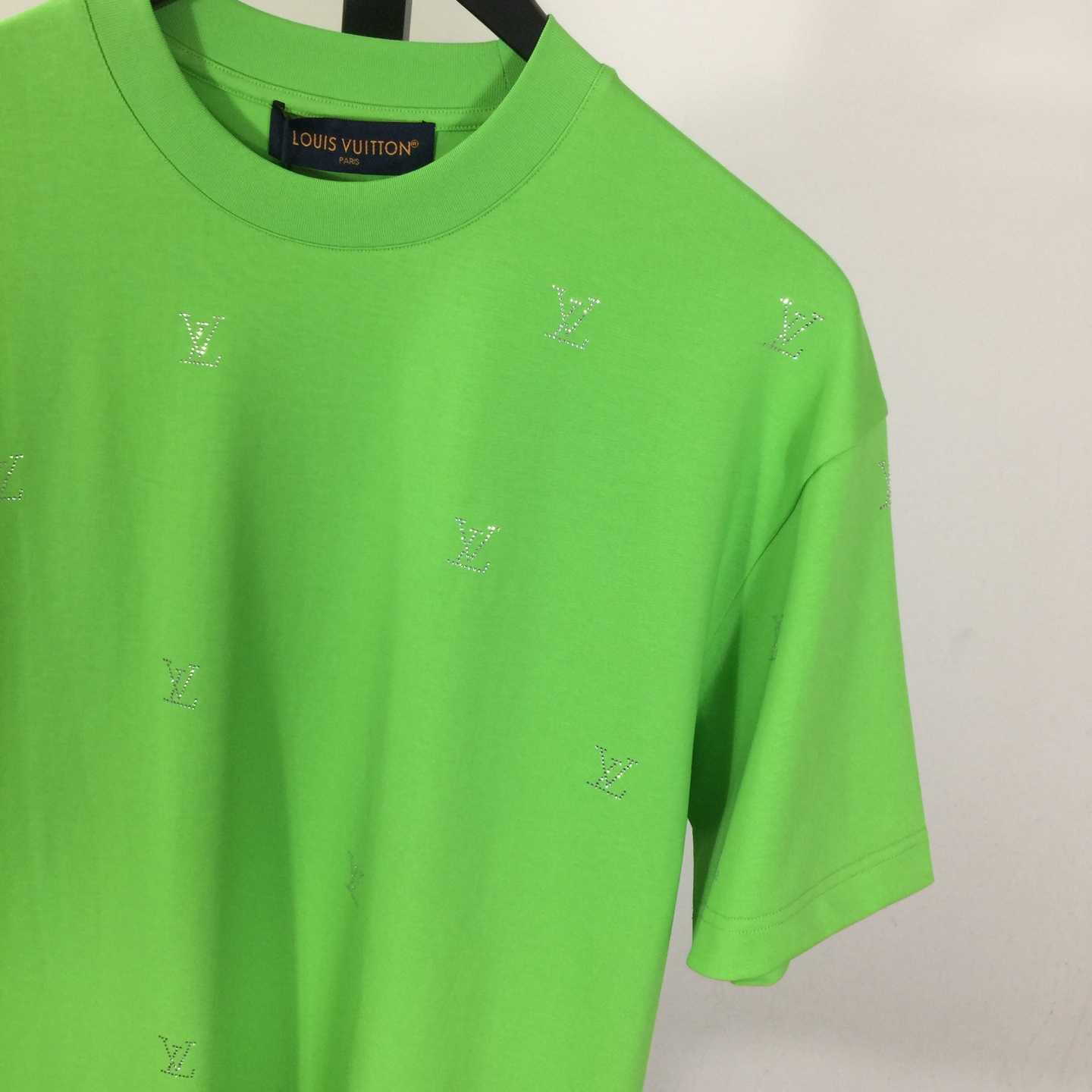 Louis Vuitton Crystal Embellished Cotton T-Shirt  - DopestKickz