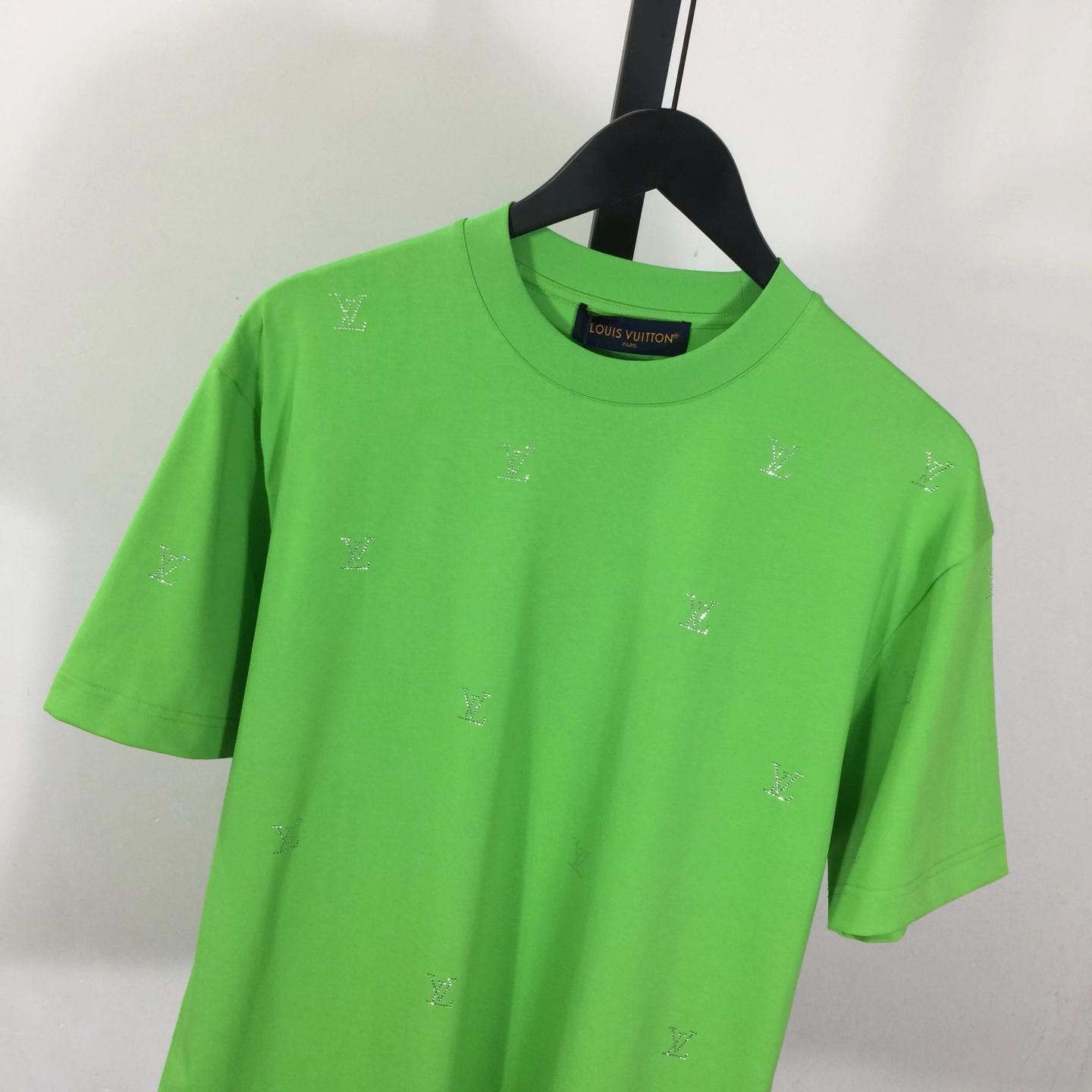 Louis Vuitton Crystal Embellished Cotton T-Shirt  - DopestKickz