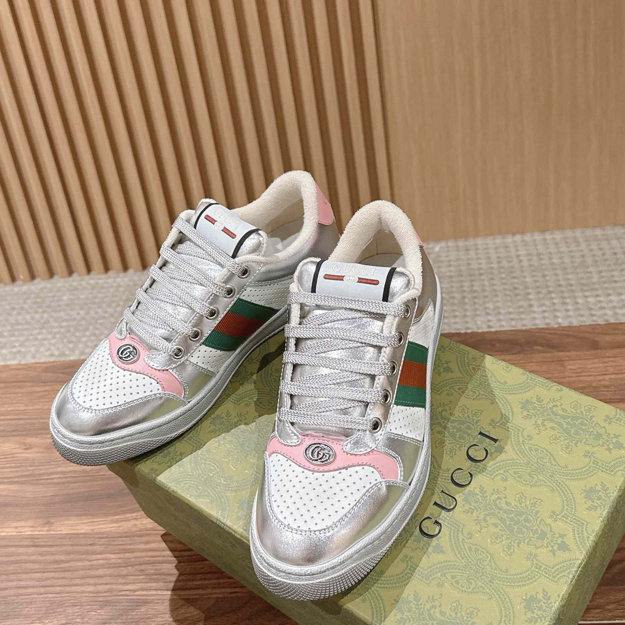 Gucci Worn-Out Effect Screener Sneaker - DopestKickz