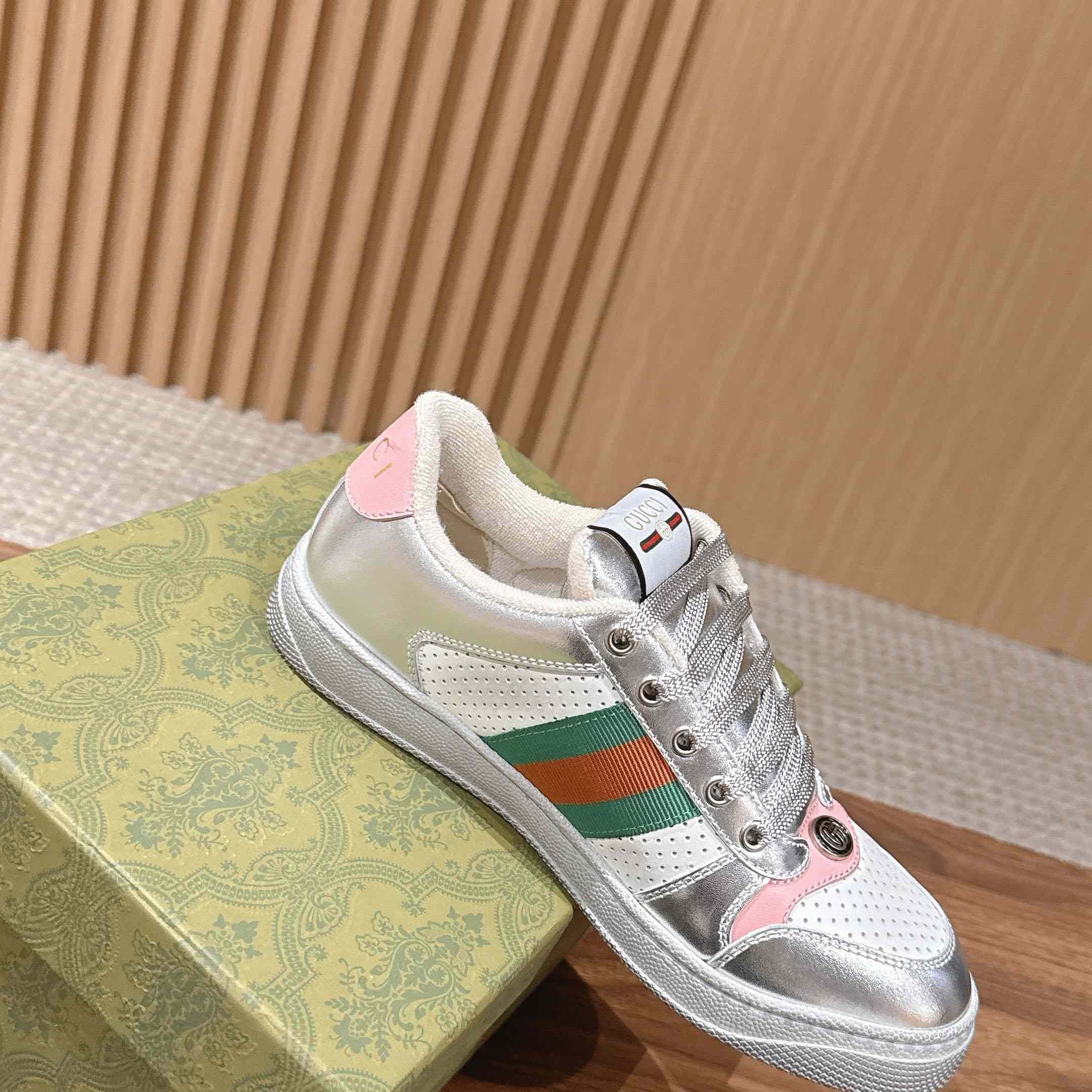 Gucci Worn-Out Effect Screener Sneaker - DopestKickz