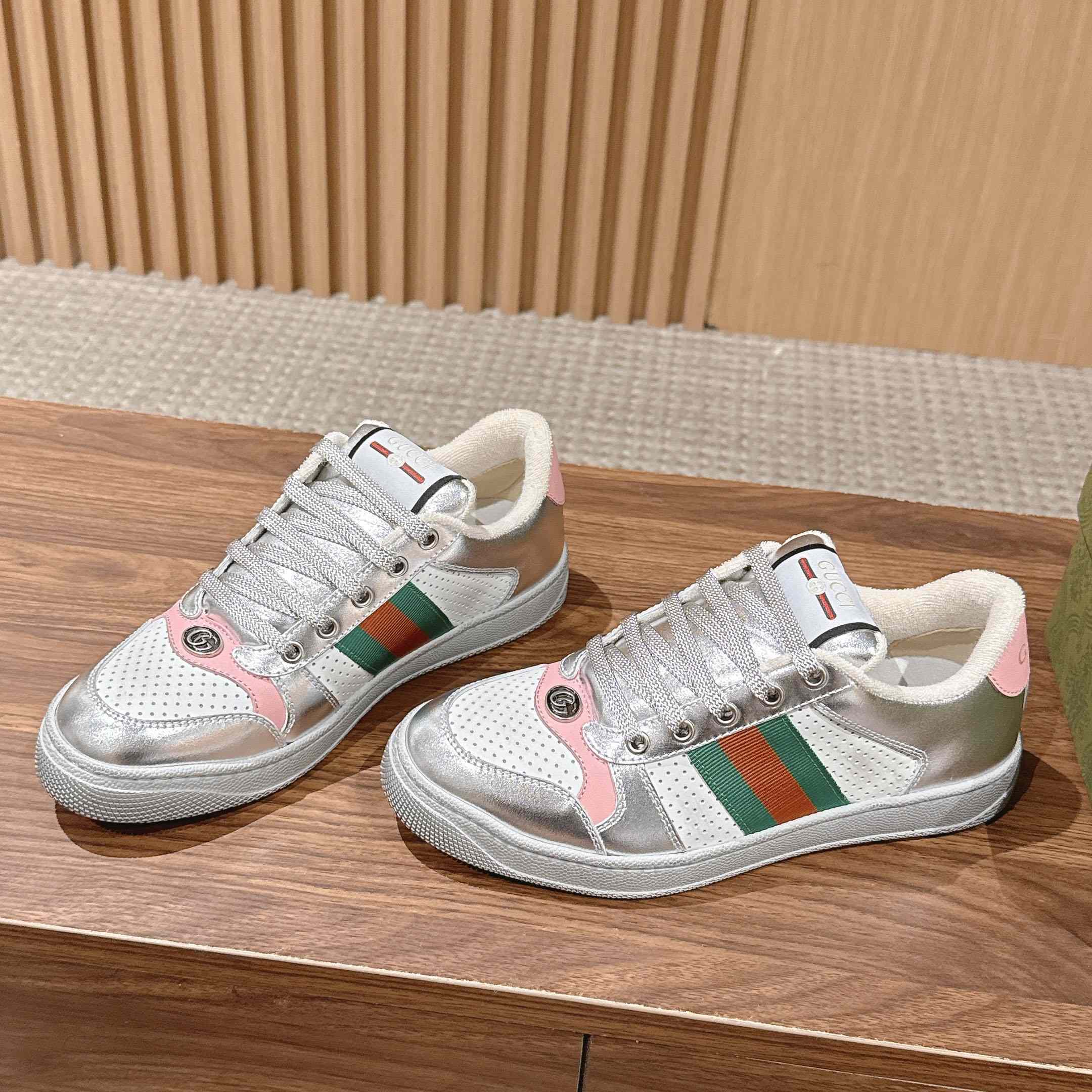 Gucci Worn-Out Effect Screener Sneaker - DopestKickz