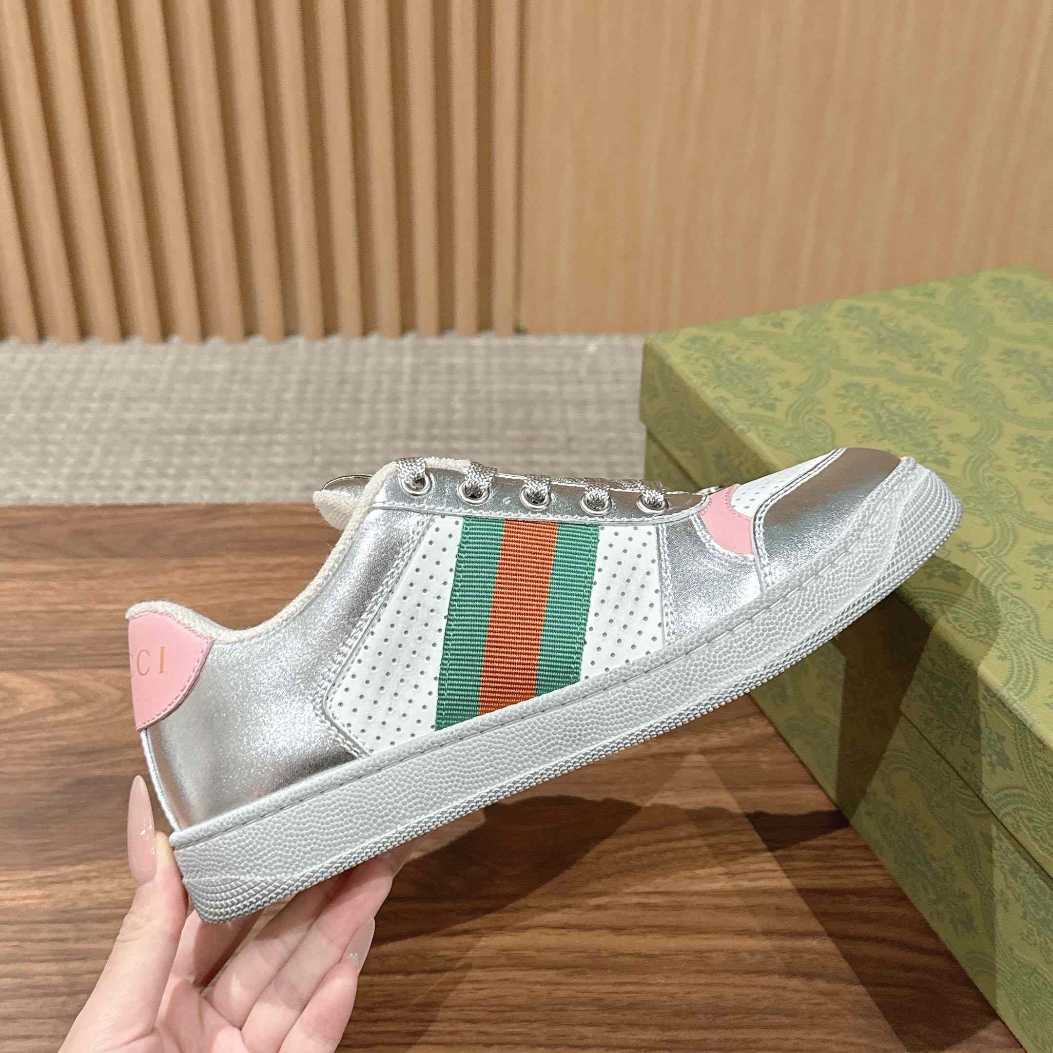 Gucci Worn-Out Effect Screener Sneaker - DopestKickz