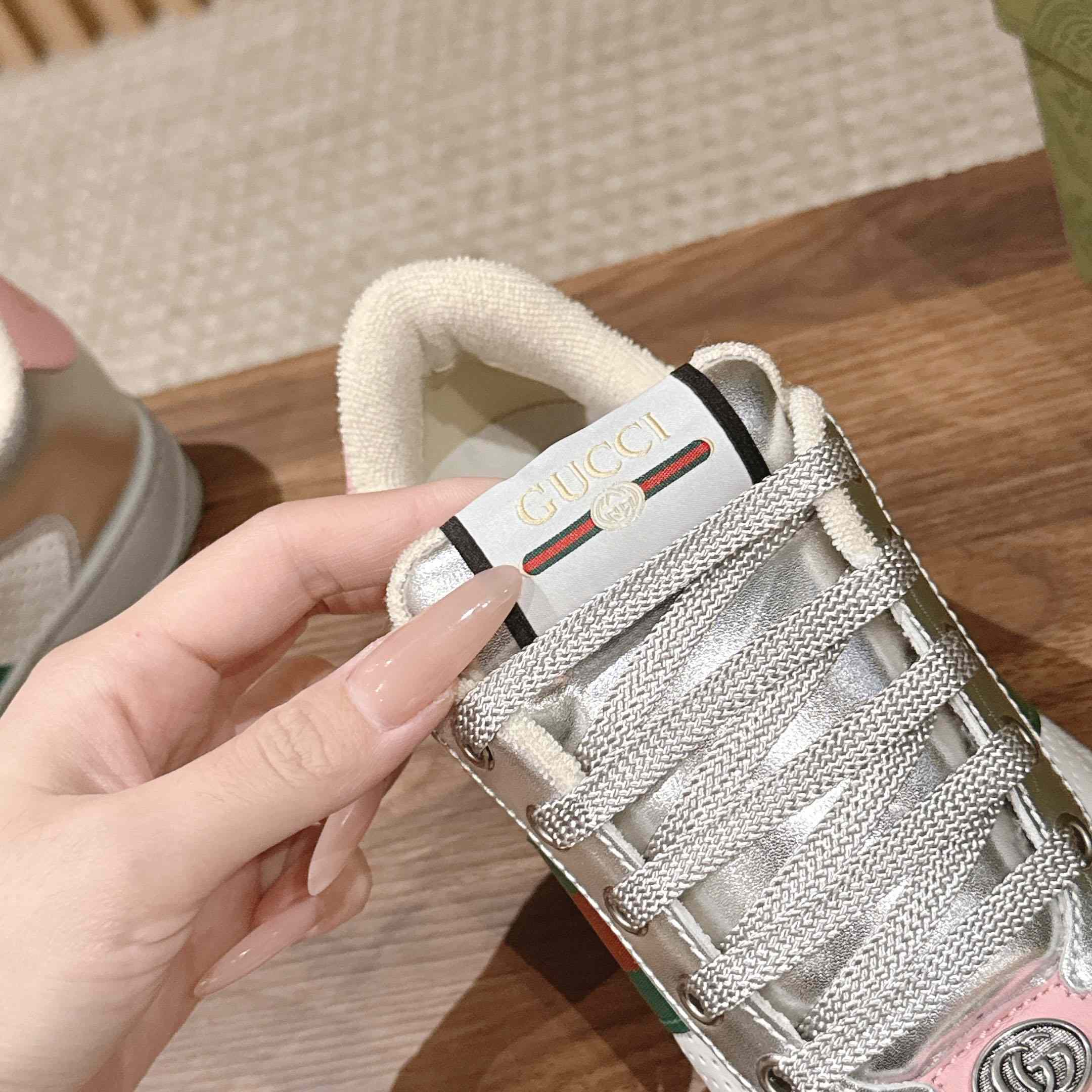 Gucci Worn-Out Effect Screener Sneaker - DopestKickz