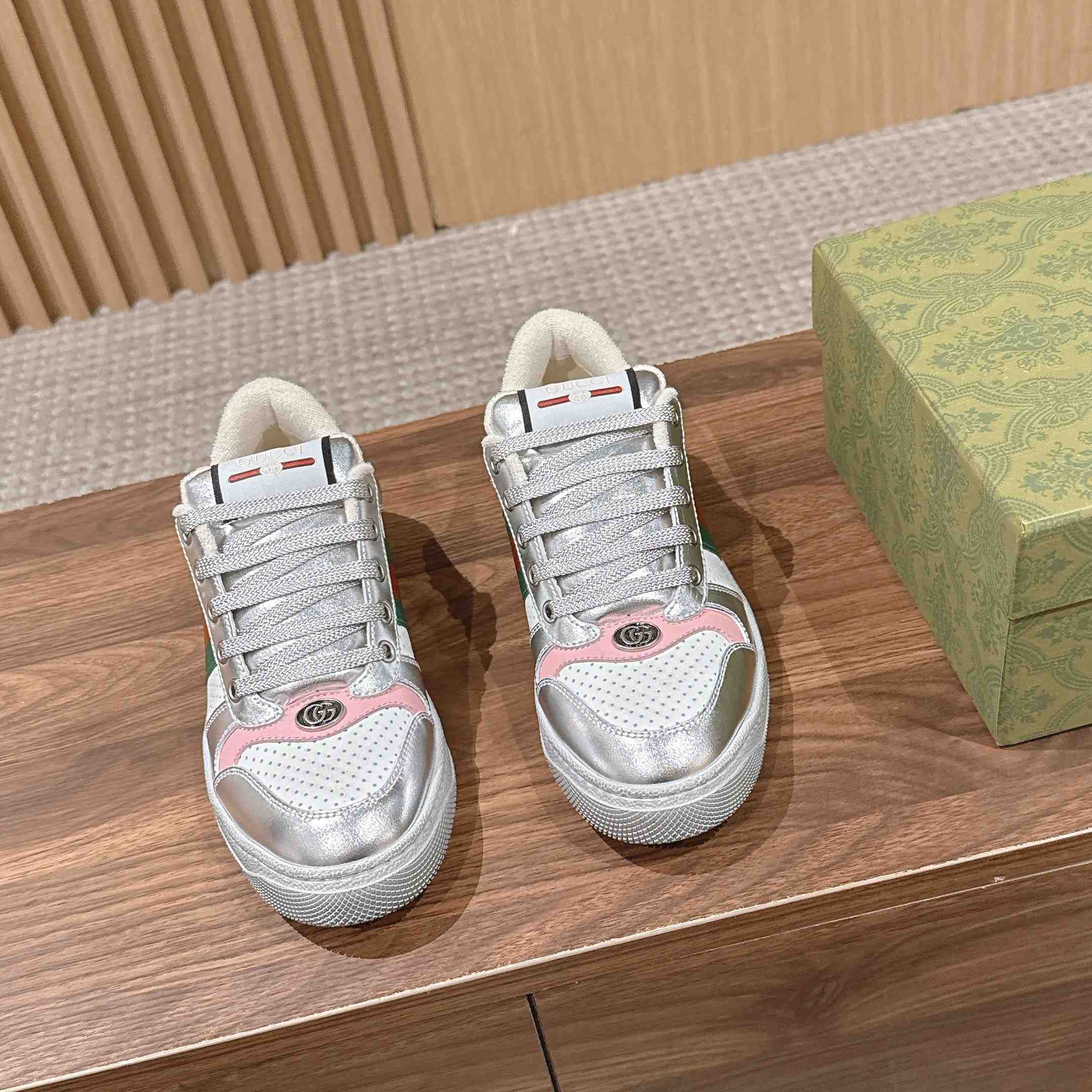 Gucci Worn-Out Effect Screener Sneaker - DopestKickz