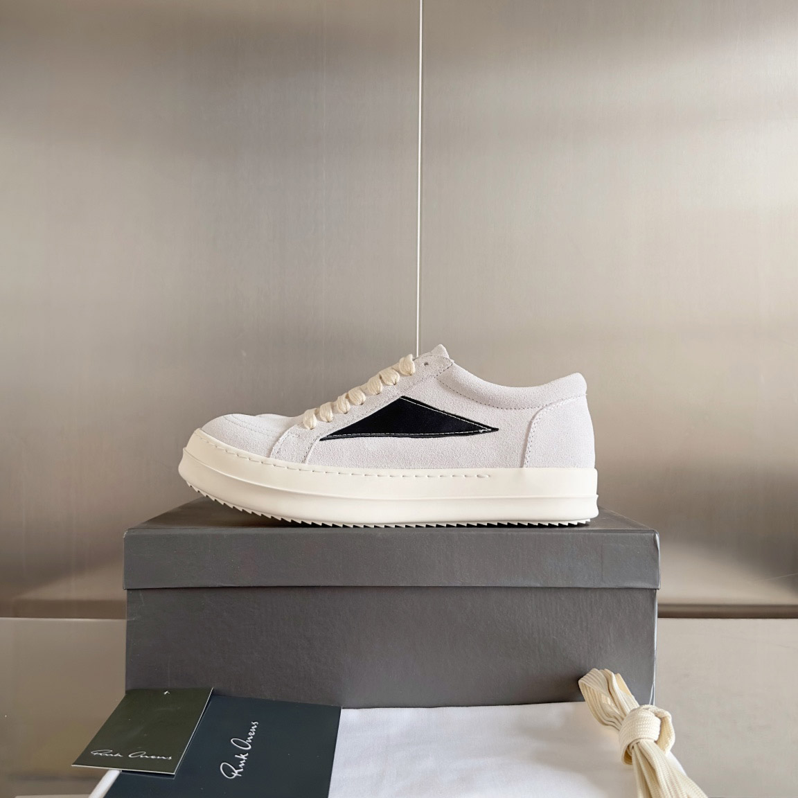 Rick Owens Luxor Vintage Low 'Milk Black' - DopestKickz