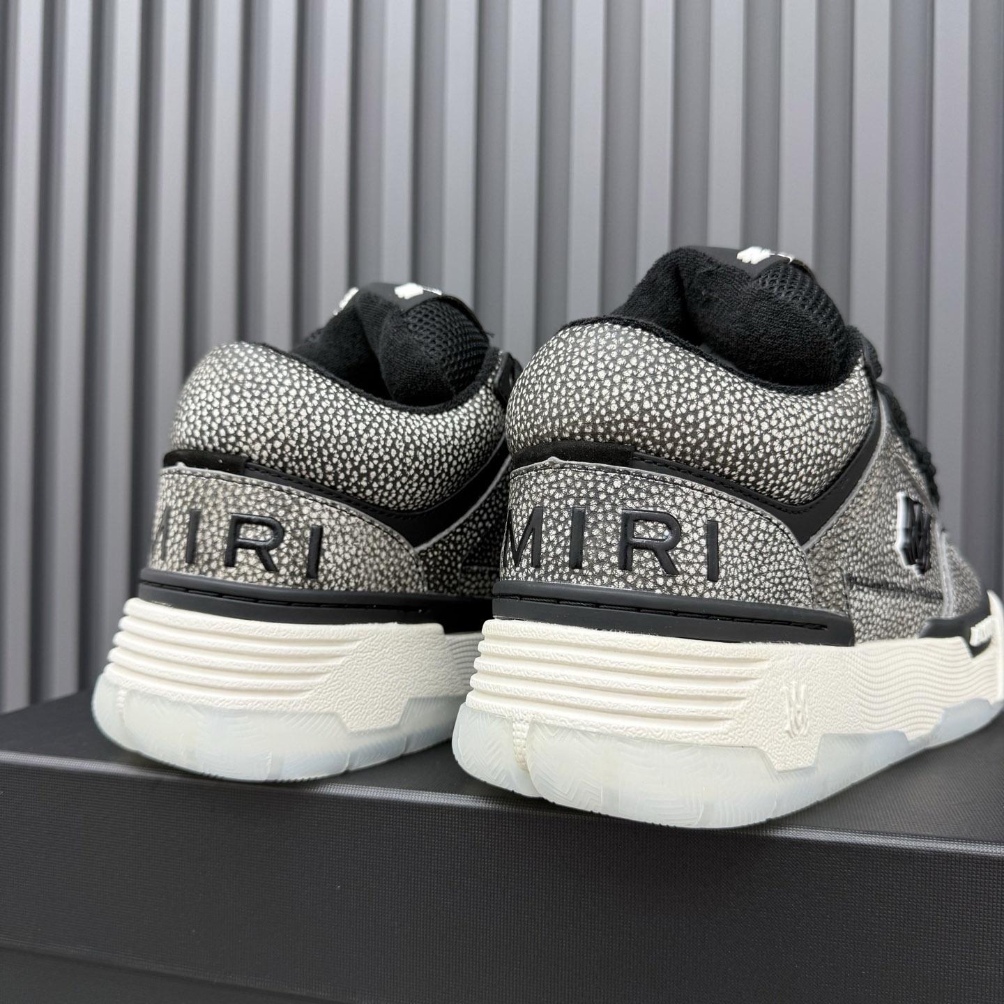 Amiri Black Pebbled MA-1 Sneakers - DopestKickz