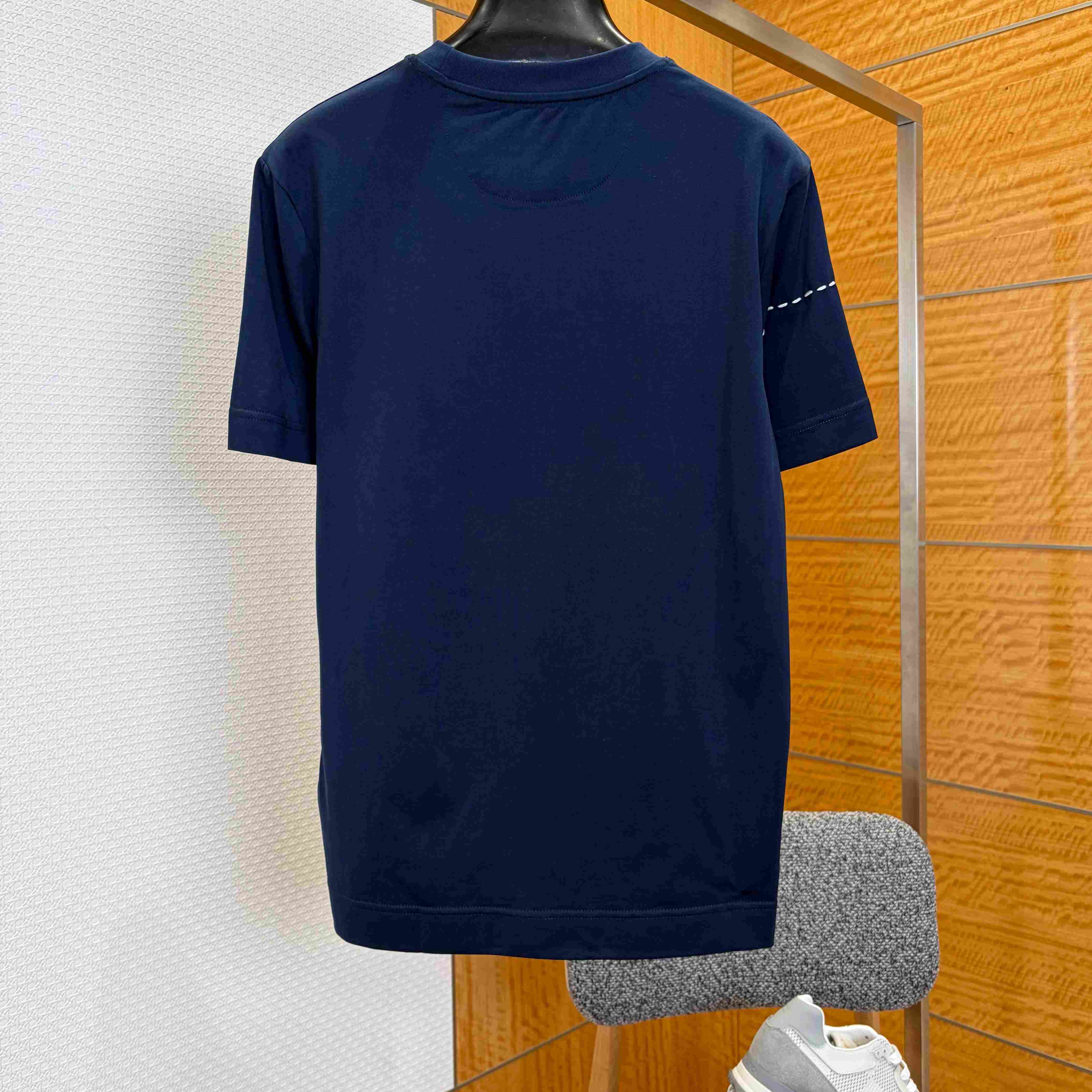 Fendi Dark Blue Cotton T-shirt - DopestKickz