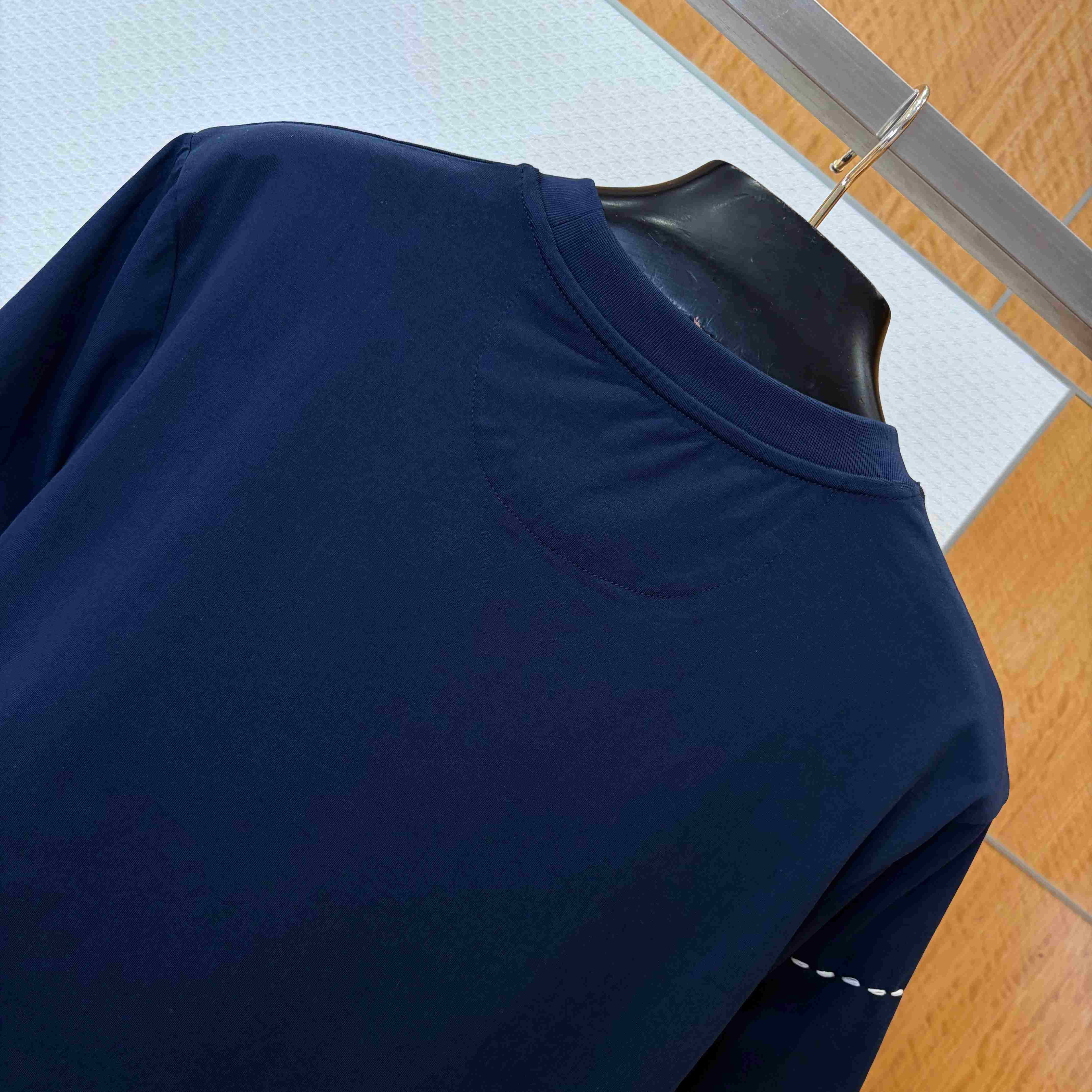 Fendi Dark Blue Cotton T-shirt - DopestKickz