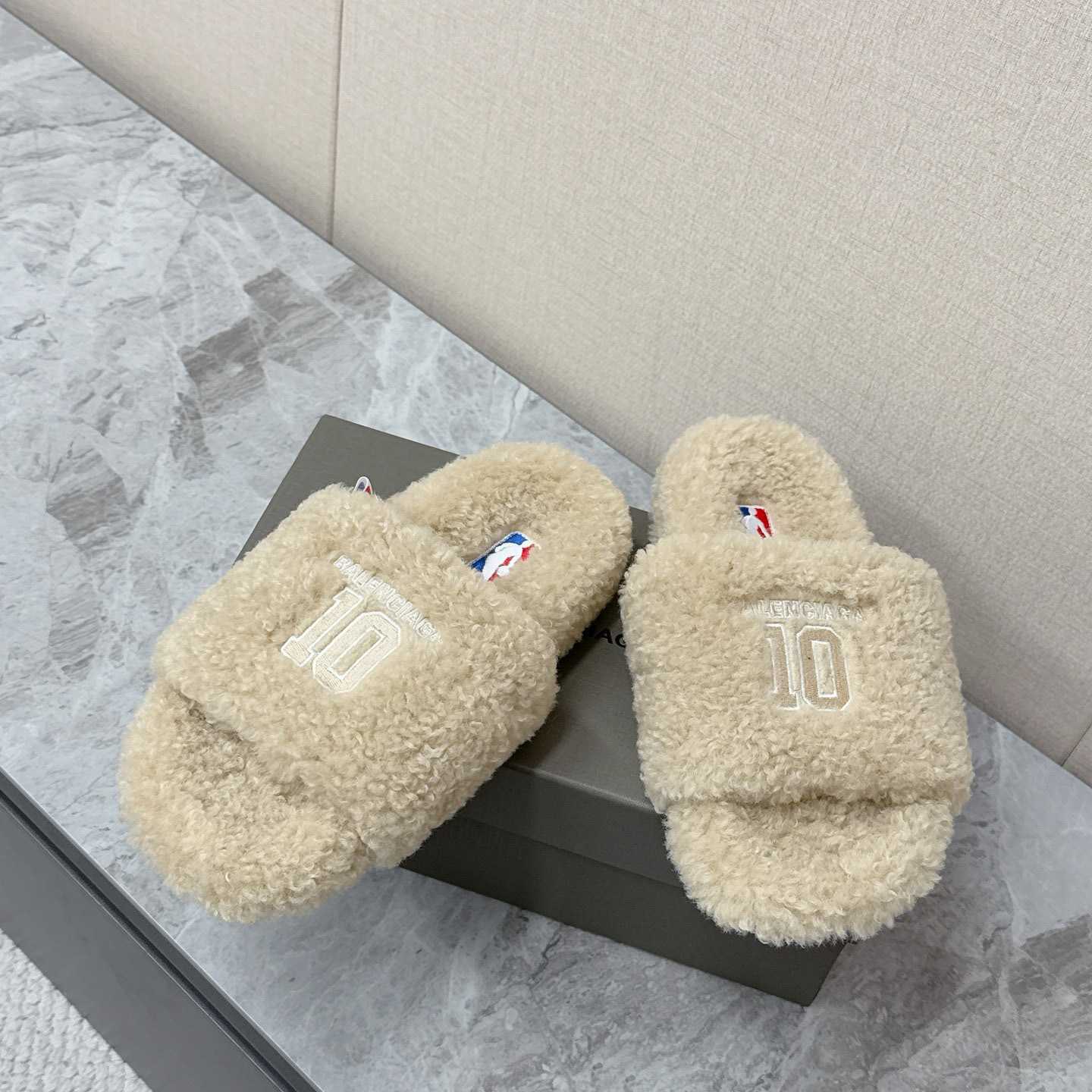 Balenciaga | Nba Collaboration Furry Open Mule - DopestKickz
