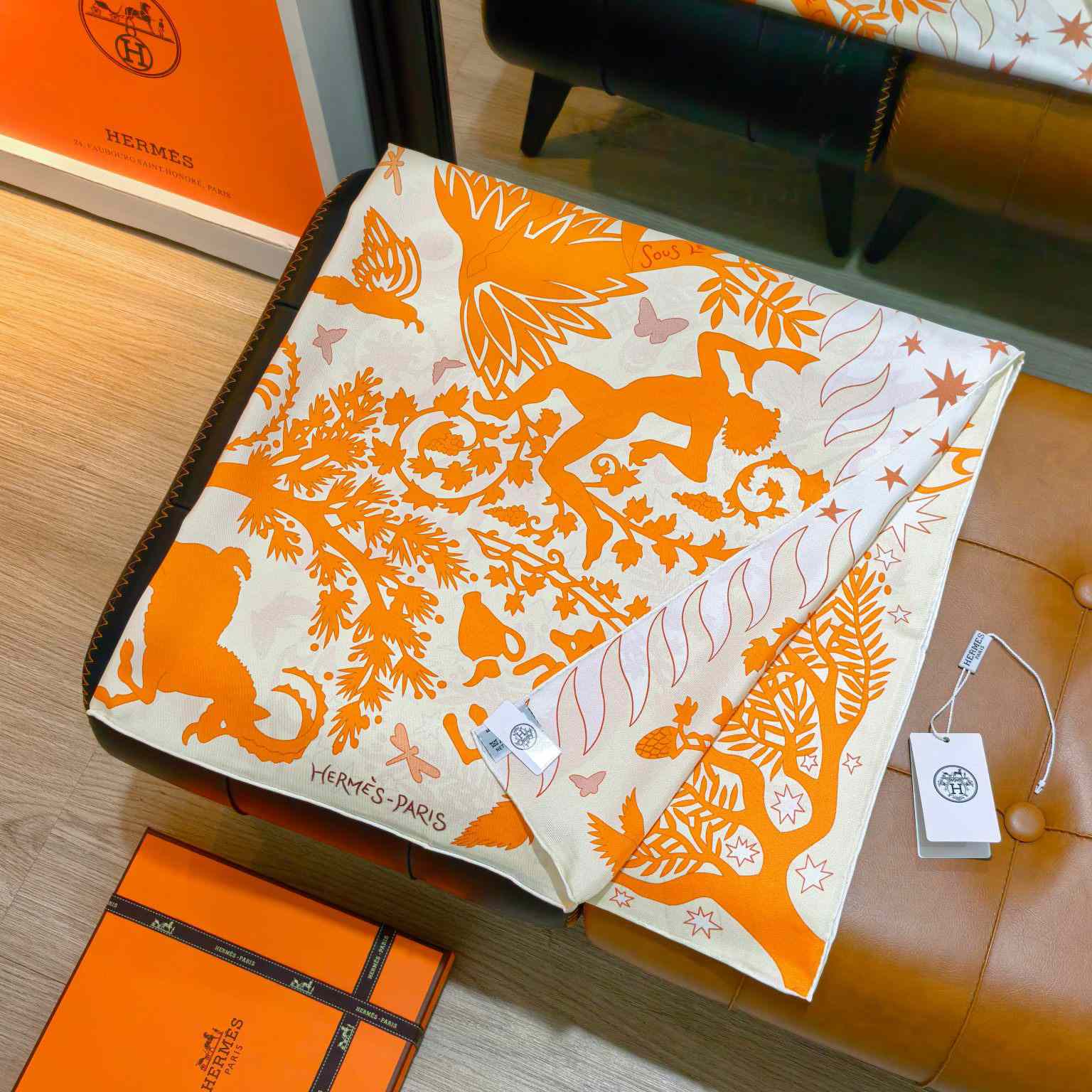 Hermes Sous le Charme D'Orphee Detail Scarf  - DopestKickz