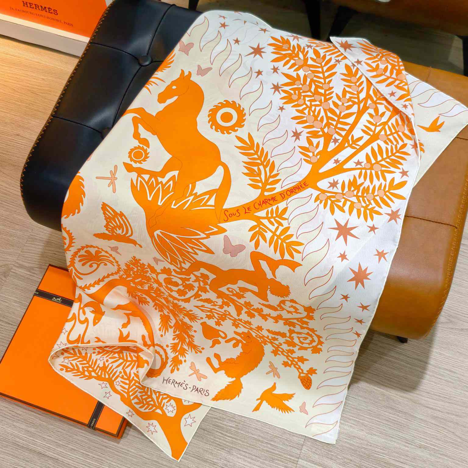 Hermes Sous le Charme D'Orphee Detail Scarf  - DopestKickz