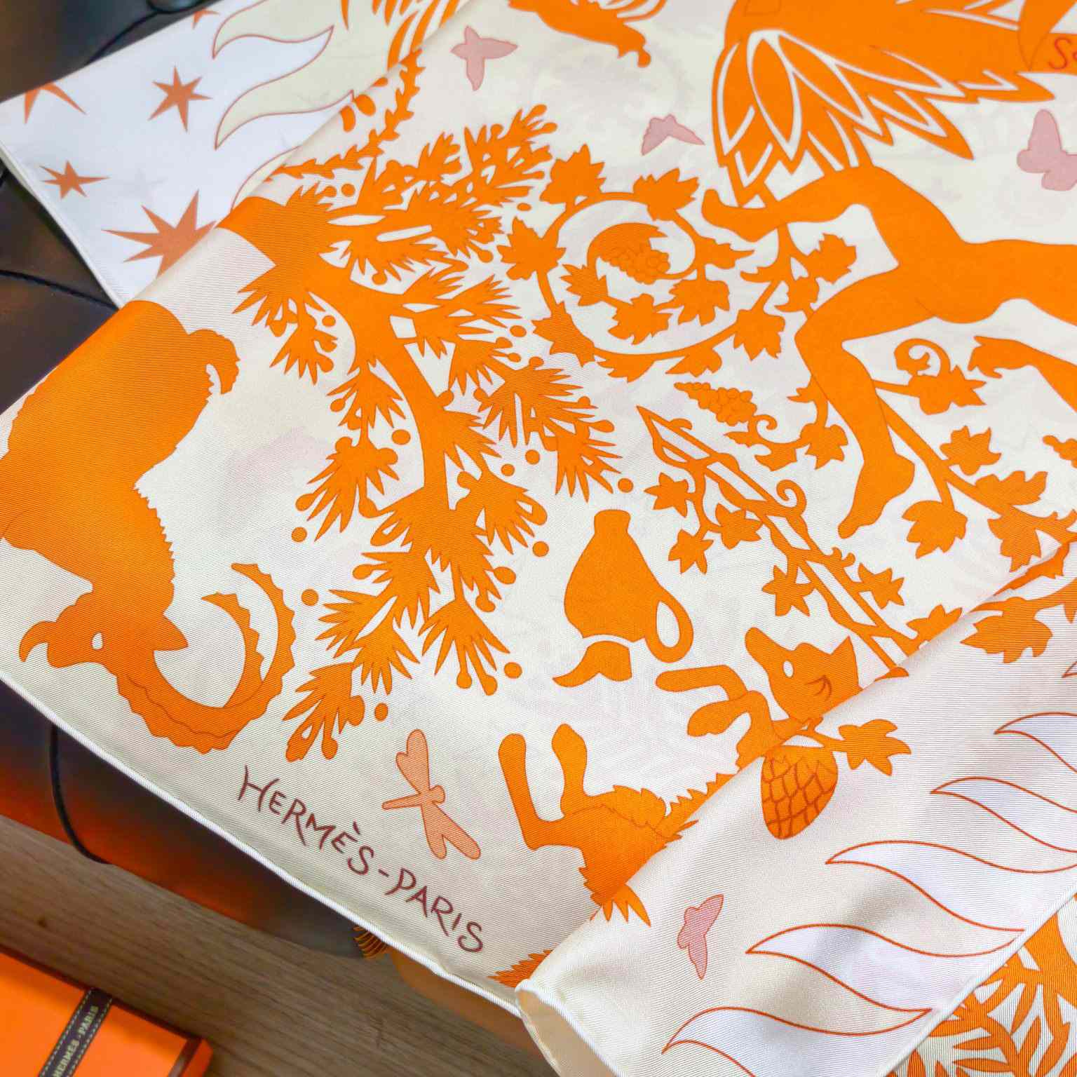 Hermes Sous le Charme D'Orphee Detail Scarf  - DopestKickz