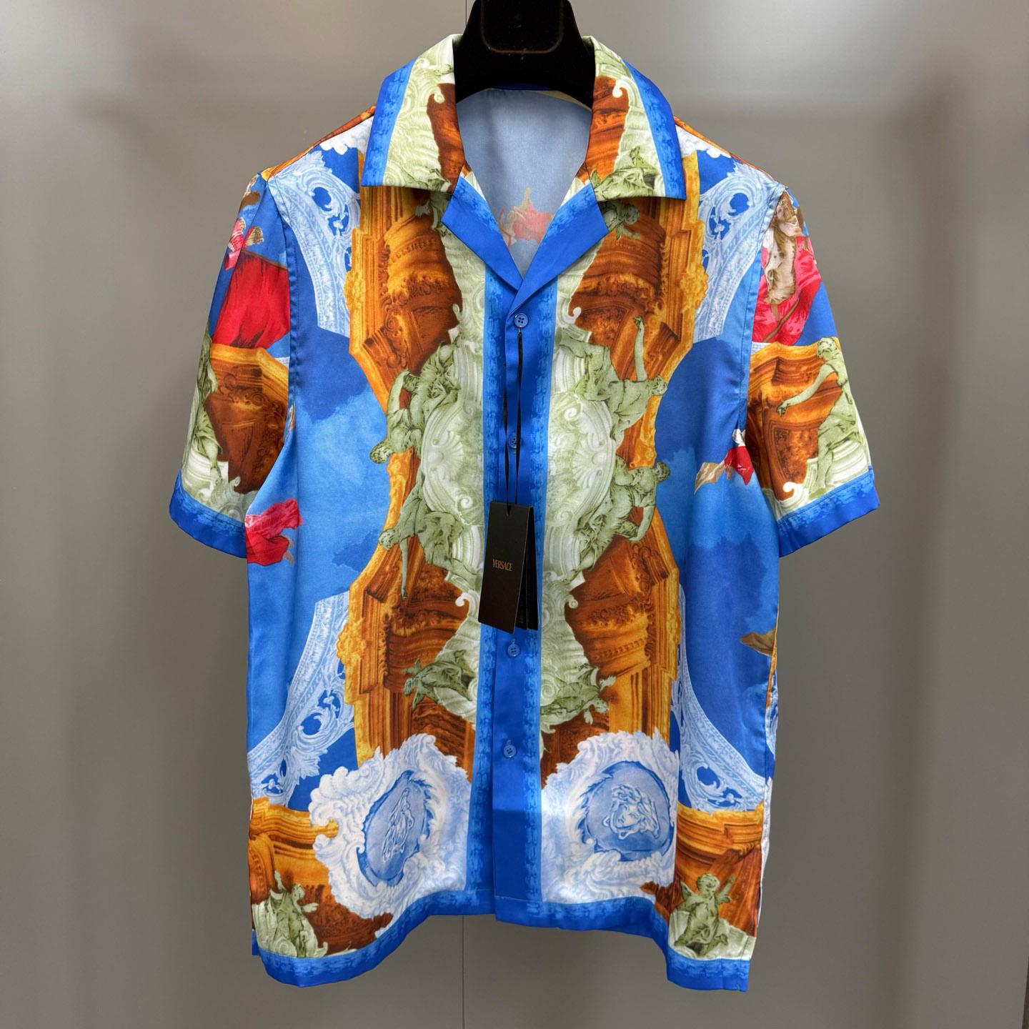 Versace  Printed Silk Twill Slim Shirt - DopestKickz