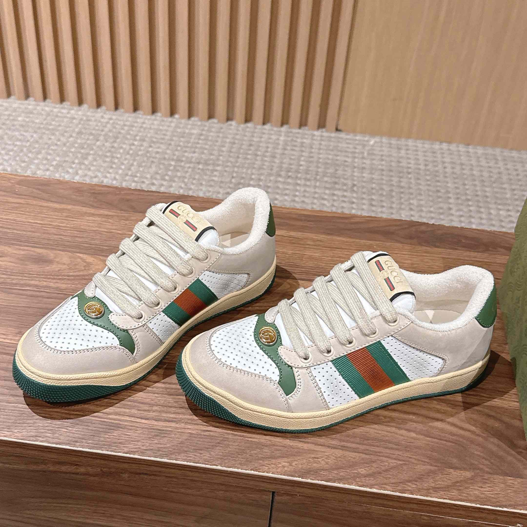 Gucci Screener Distressed 'Green Orange' - DopestKickz