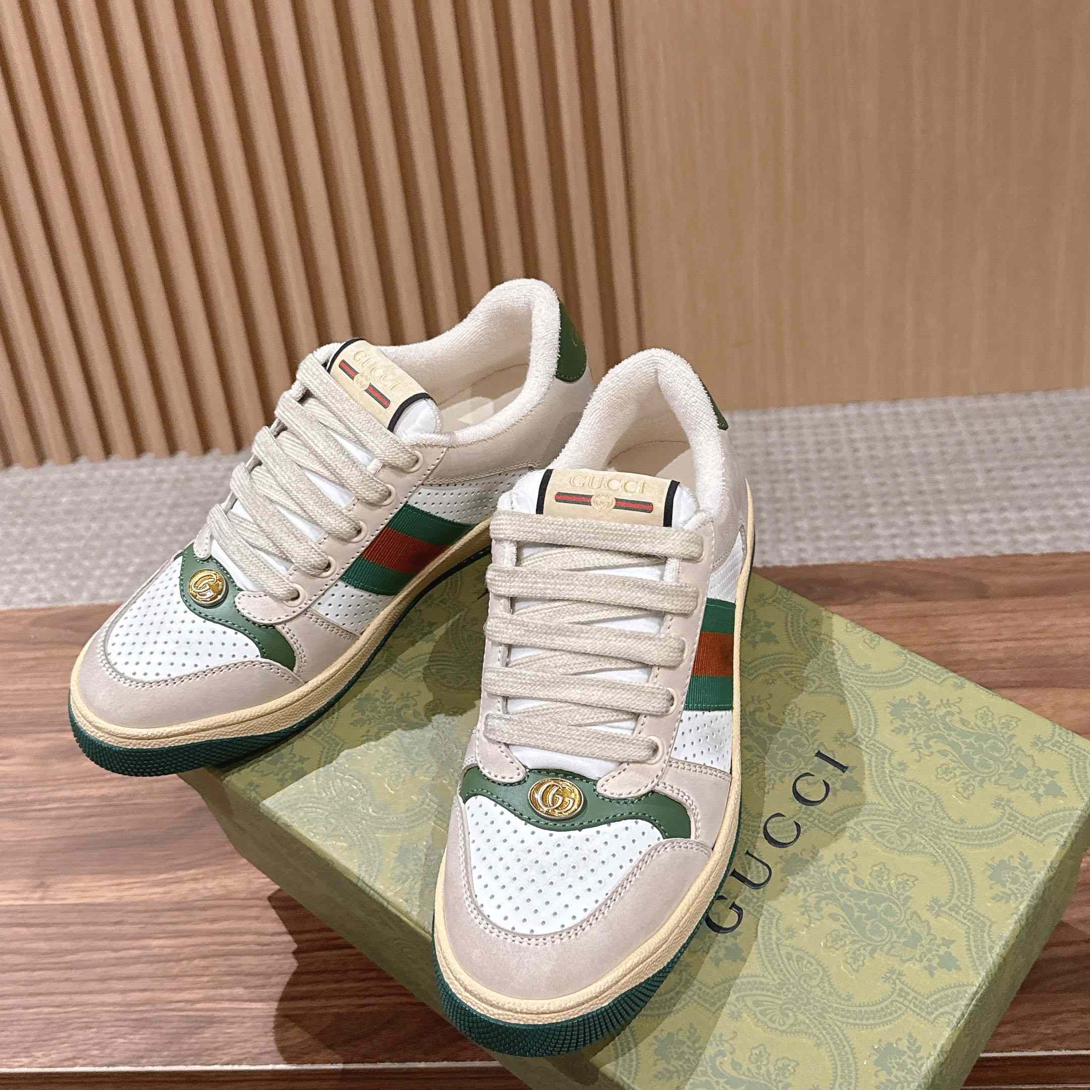 Gucci Screener Distressed 'Green Orange' - DopestKickz