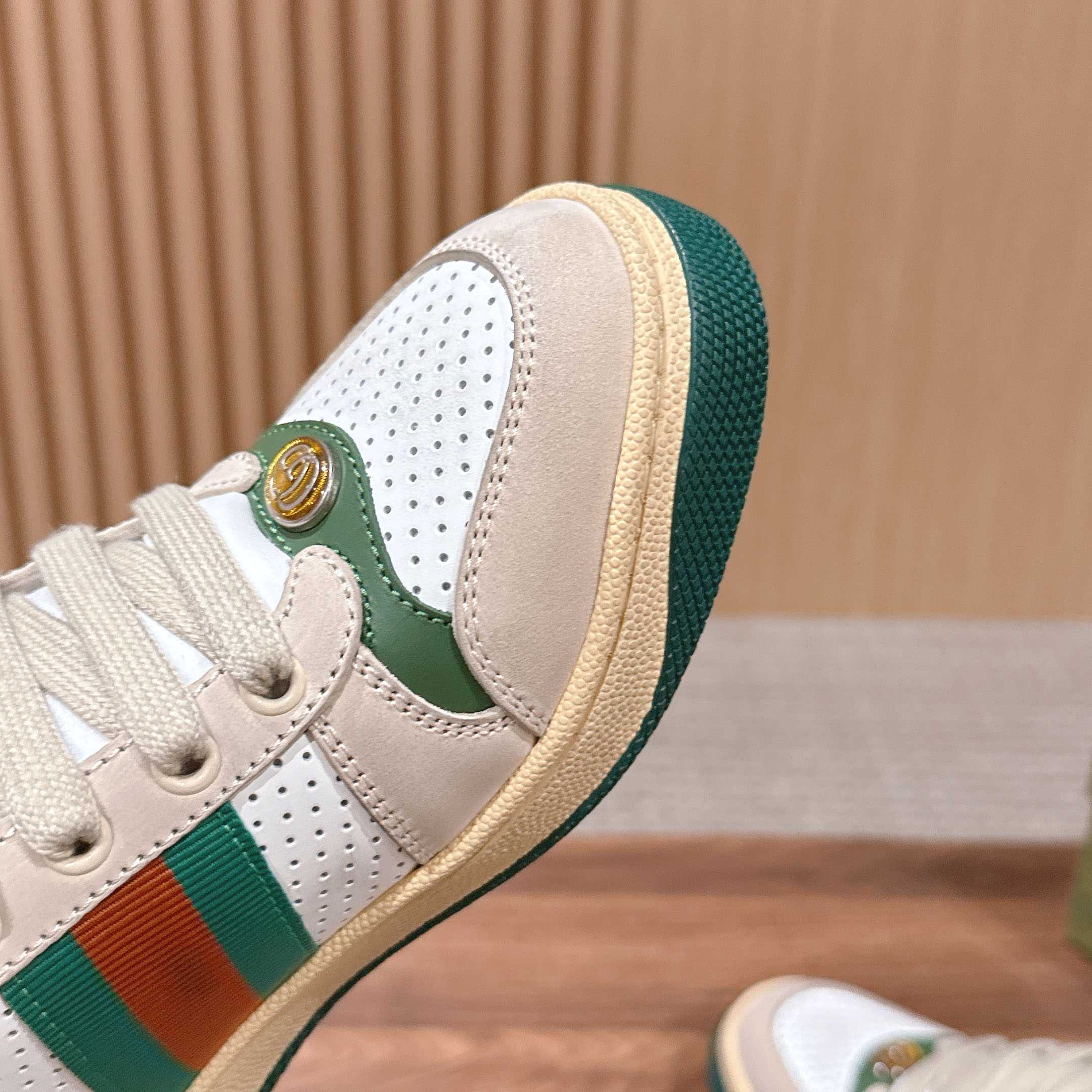 Gucci Screener Distressed 'Green Orange' - DopestKickz
