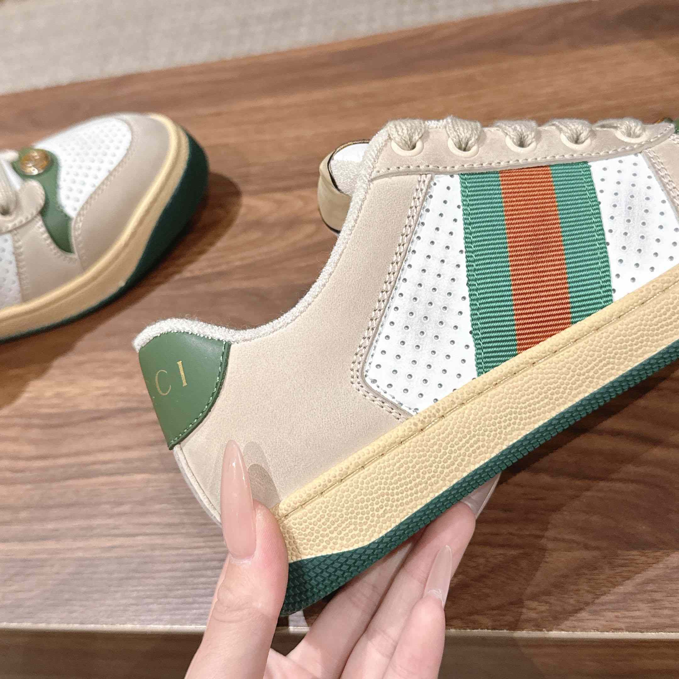 Gucci Screener Distressed 'Green Orange' - DopestKickz