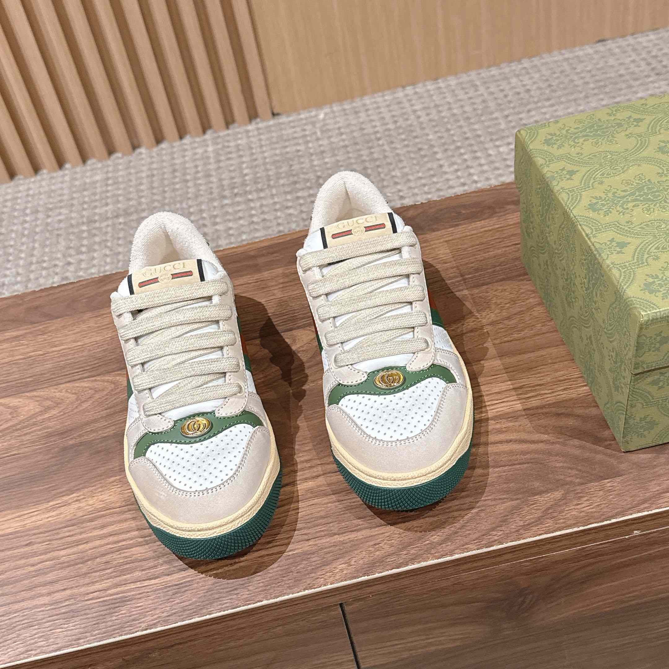 Gucci Screener Distressed 'Green Orange' - DopestKickz