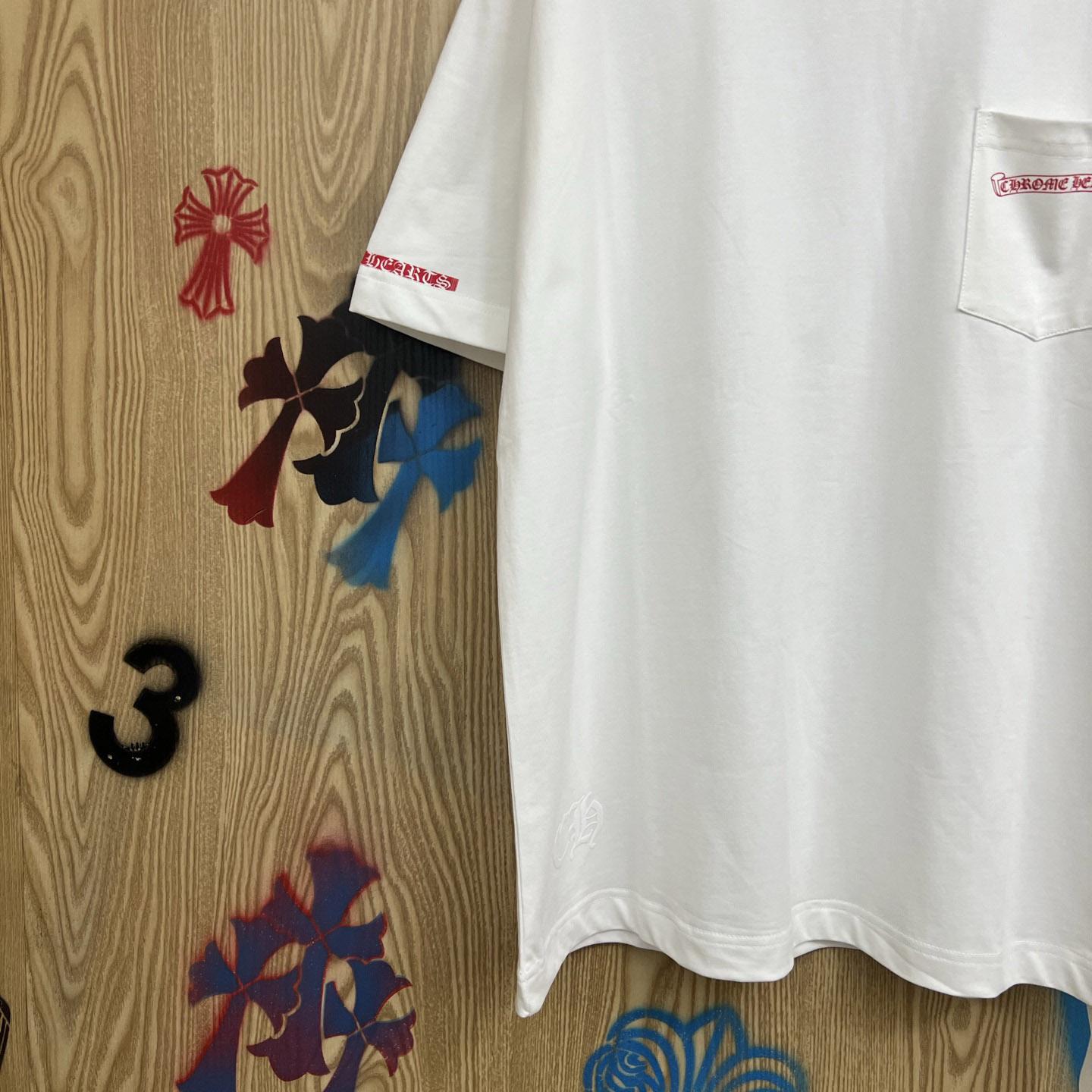 Chrome Hearts Vertical Logo T-Shirt  'White' - DopestKickz