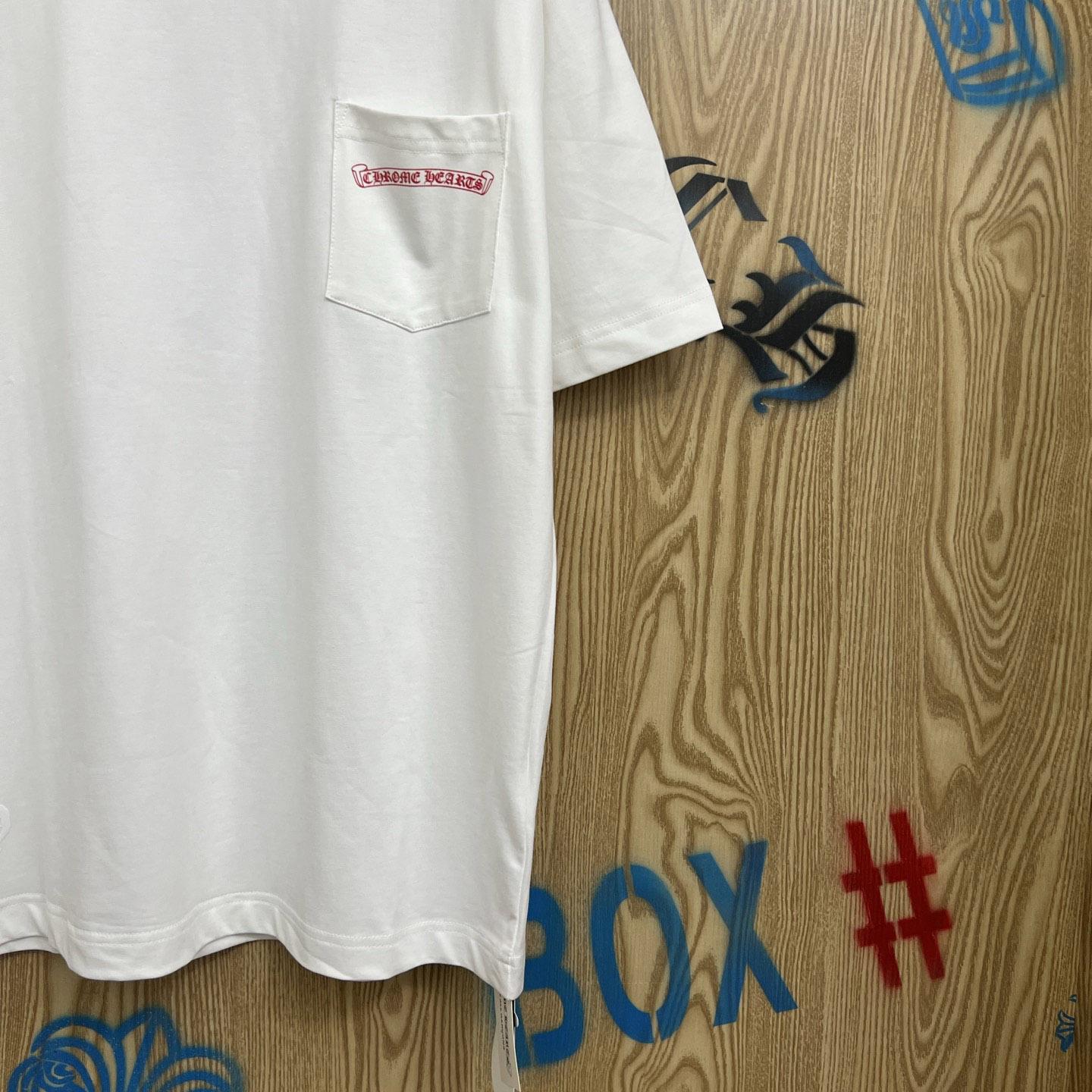Chrome Hearts Vertical Logo T-Shirt  'White' - DopestKickz