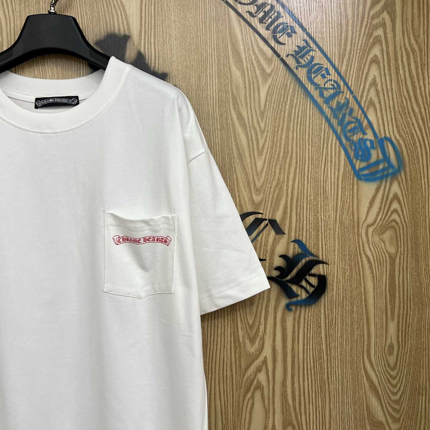 Chrome Hearts Vertical Logo T-Shirt  'White' - DopestKickz