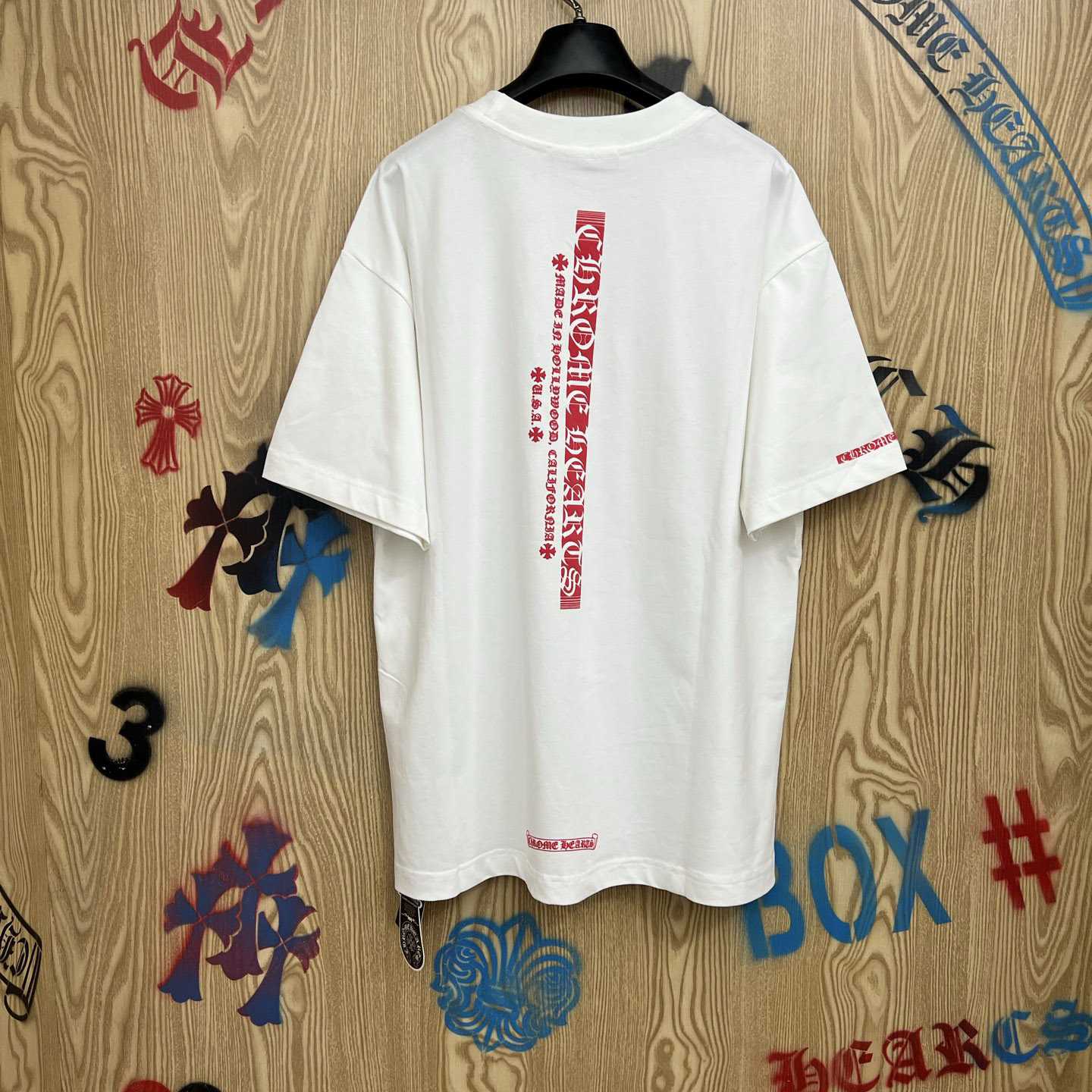 Chrome Hearts Vertical Logo T-Shirt  'White' - DopestKickz