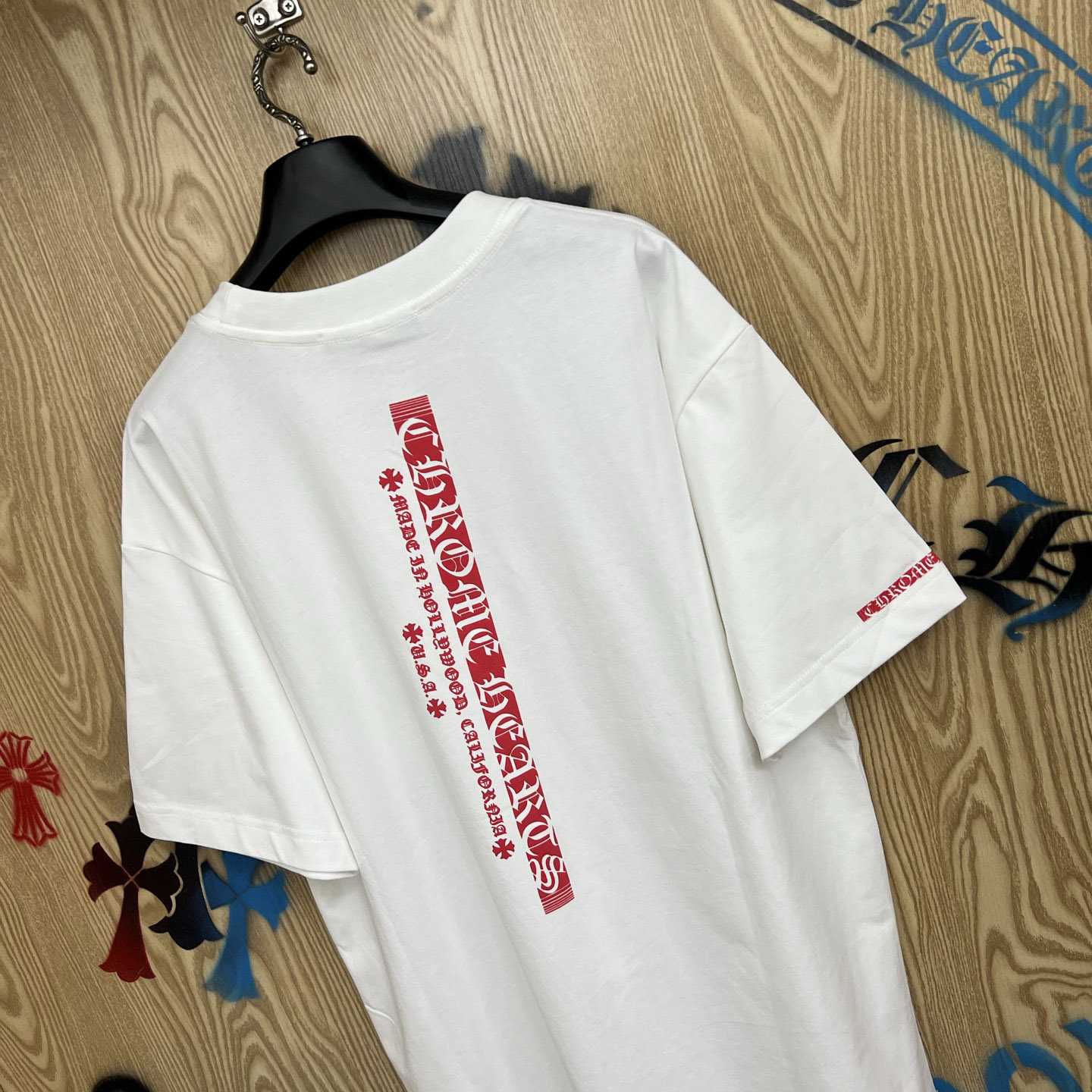 Chrome Hearts Vertical Logo T-Shirt  'White' - DopestKickz