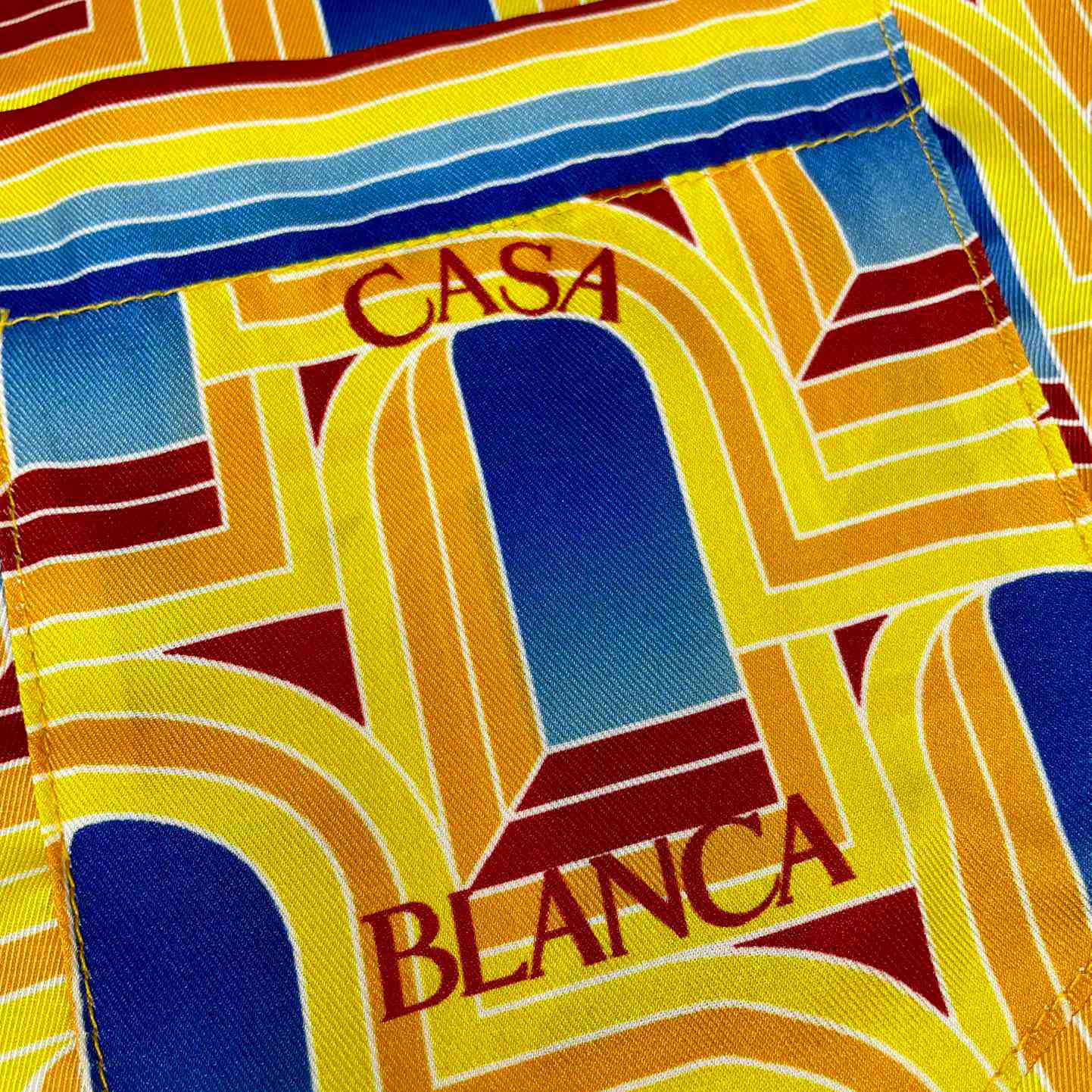 Casablanca L'Arche De Jour Cuban Collar Silk Shirt 'Multicolor' c557 - DopestKickz