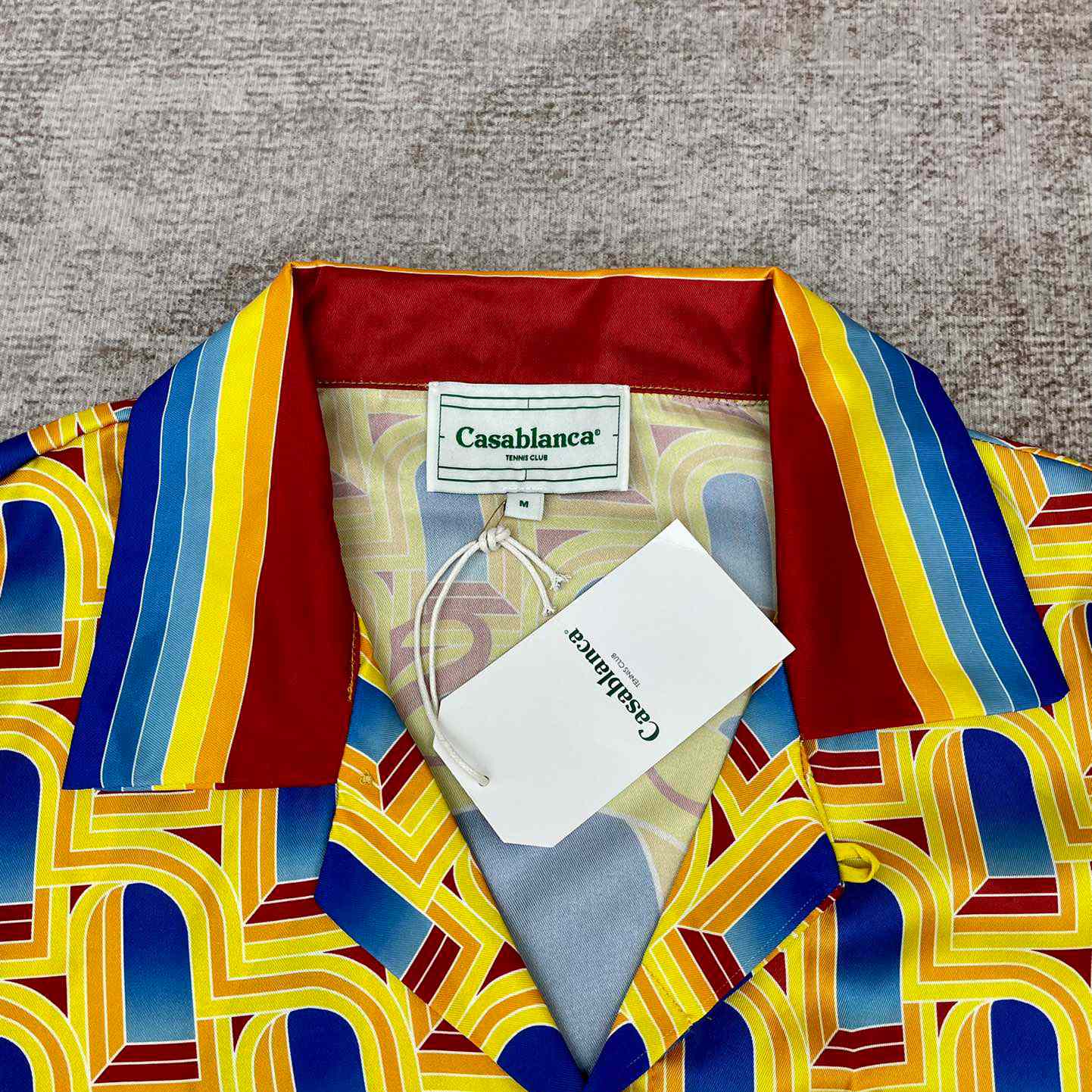 Casablanca L'Arche De Jour Cuban Collar Silk Shirt 'Multicolor' c557 - DopestKickz