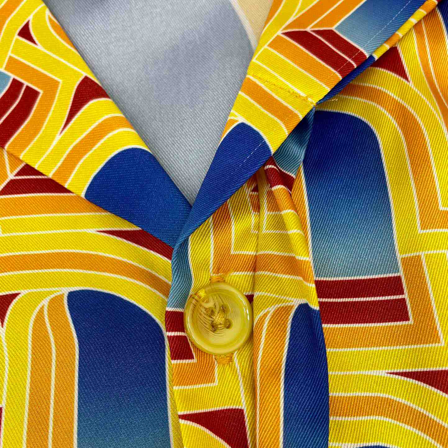 Casablanca L'Arche De Jour Cuban Collar Silk Shirt 'Multicolor' c557 - DopestKickz