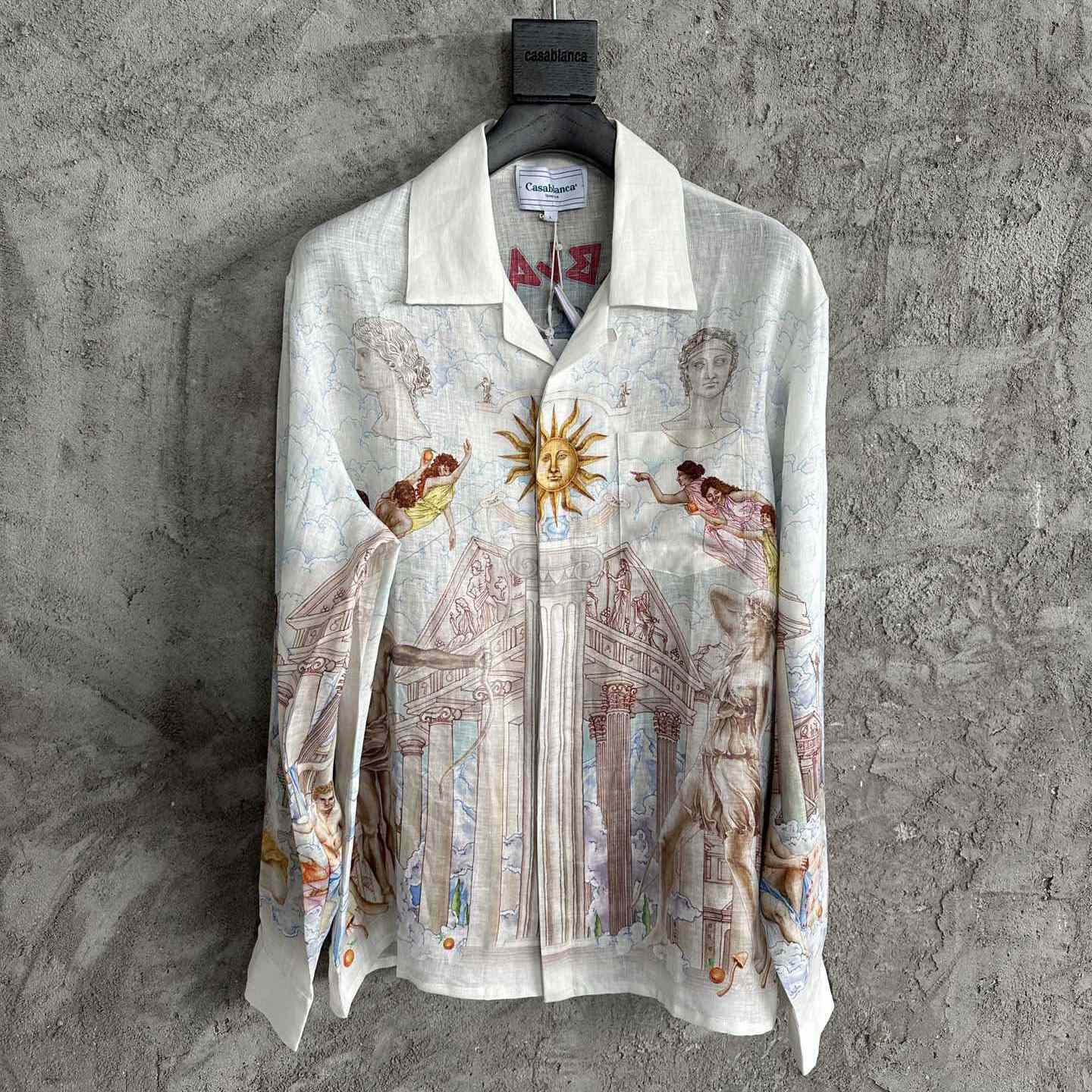 Casablanca Le Temple Du Savoir Linen Shirt - DopestKickz