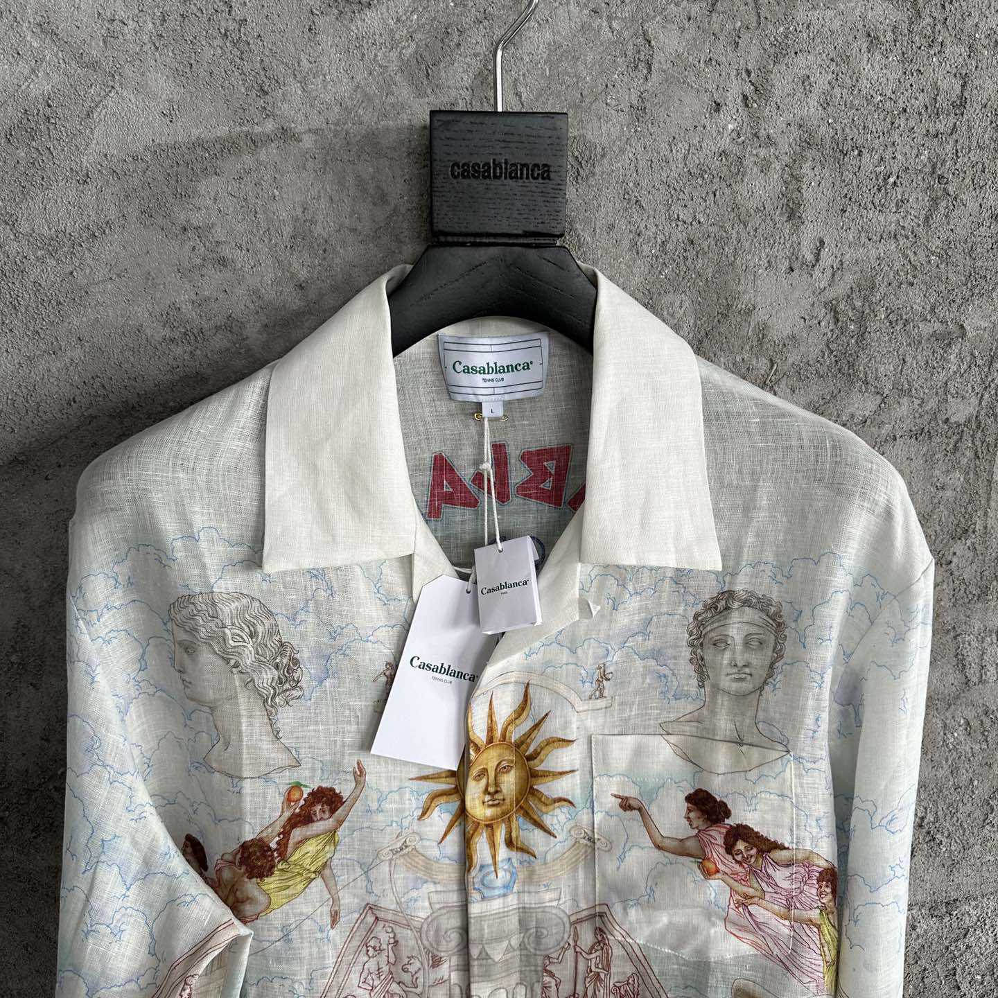 Casablanca Le Temple Du Savoir Linen Shirt - DopestKickz