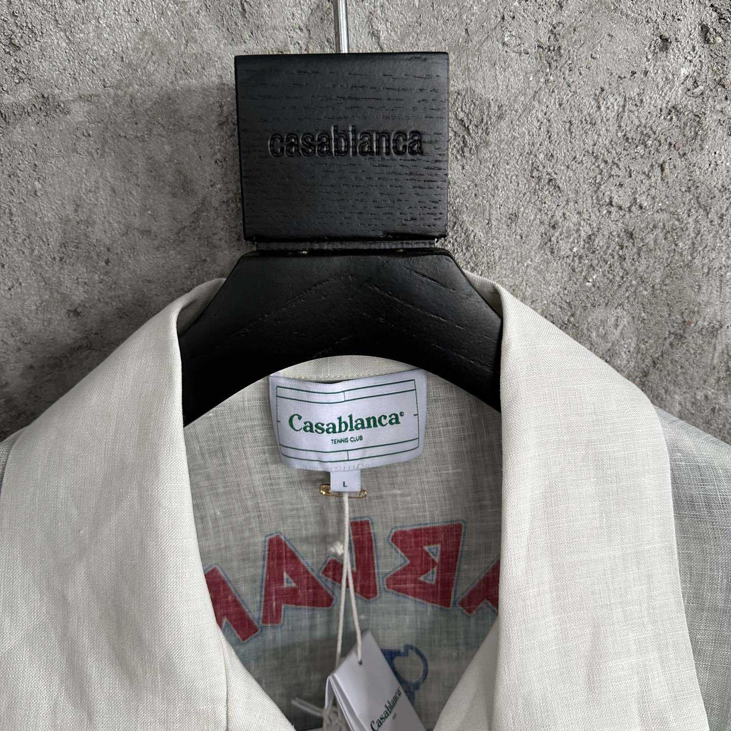 Casablanca Le Temple Du Savoir Linen Shirt - DopestKickz