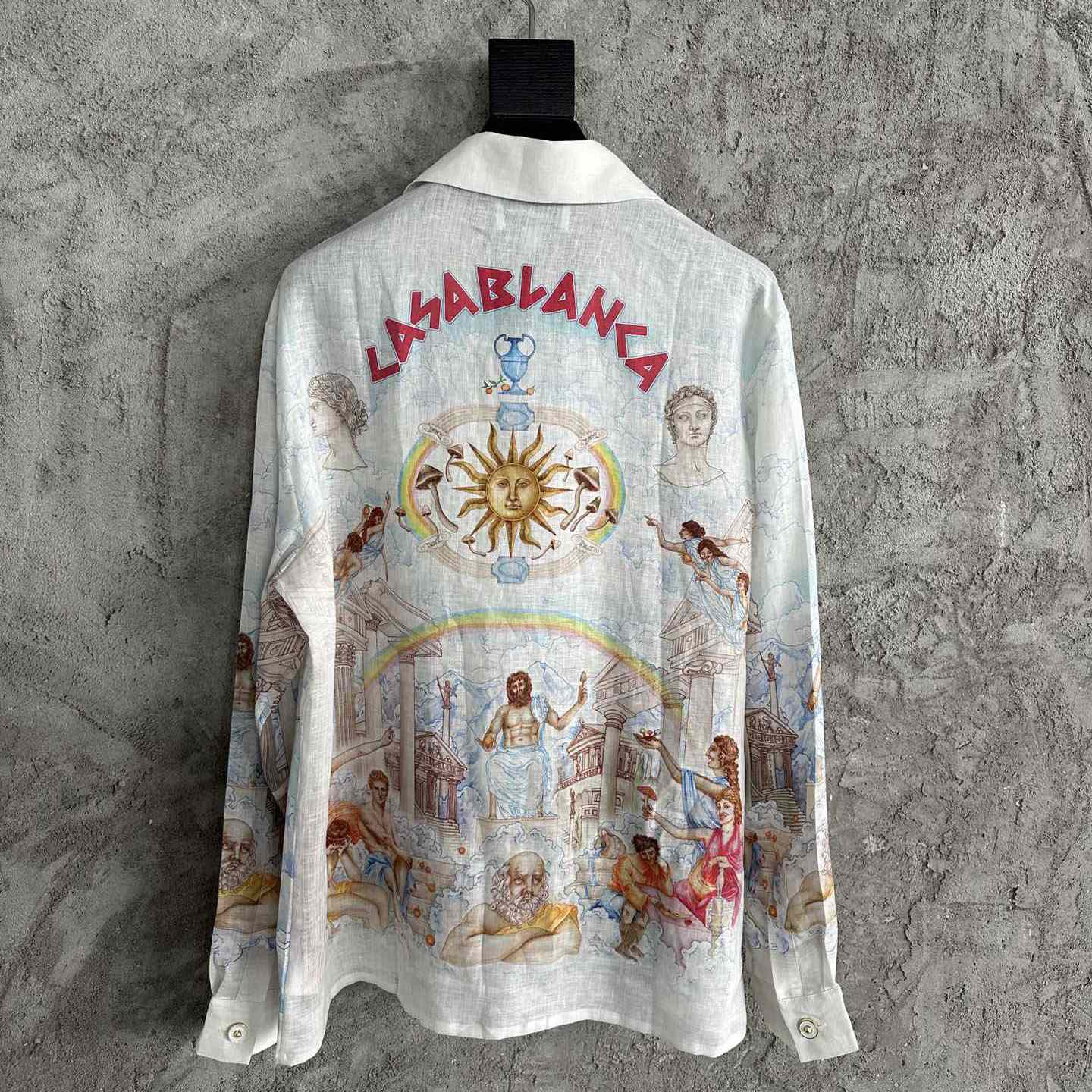 Casablanca Le Temple Du Savoir Linen Shirt - DopestKickz