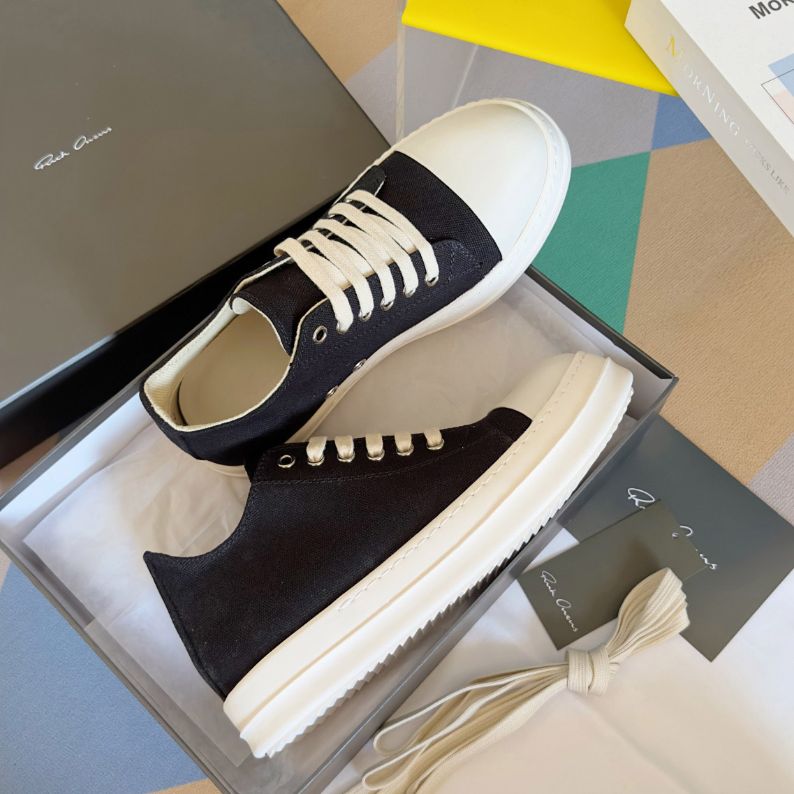 Rick Owens Drkshdw Ramones Canvas Low - DopestKickz