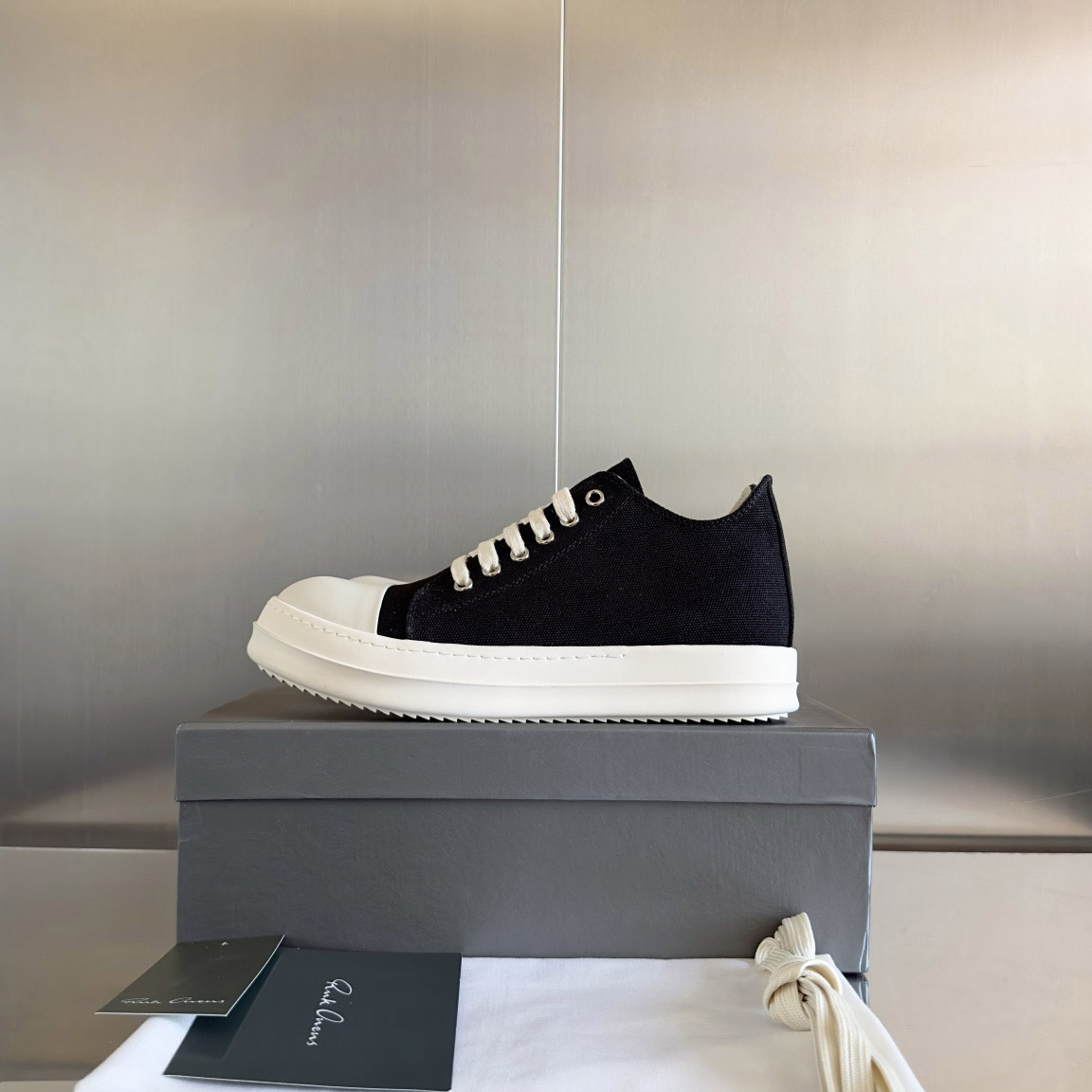 Rick Owens Drkshdw Ramones Canvas Low - DopestKickz