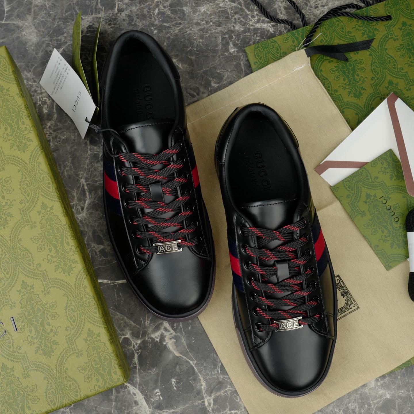 Gucci Ace Sneaker With Web - DopestKickz