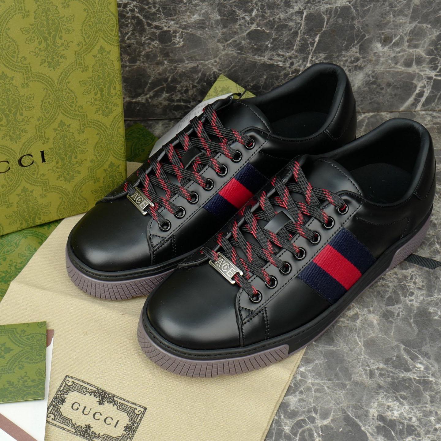 Gucci Ace Sneaker With Web - DopestKickz